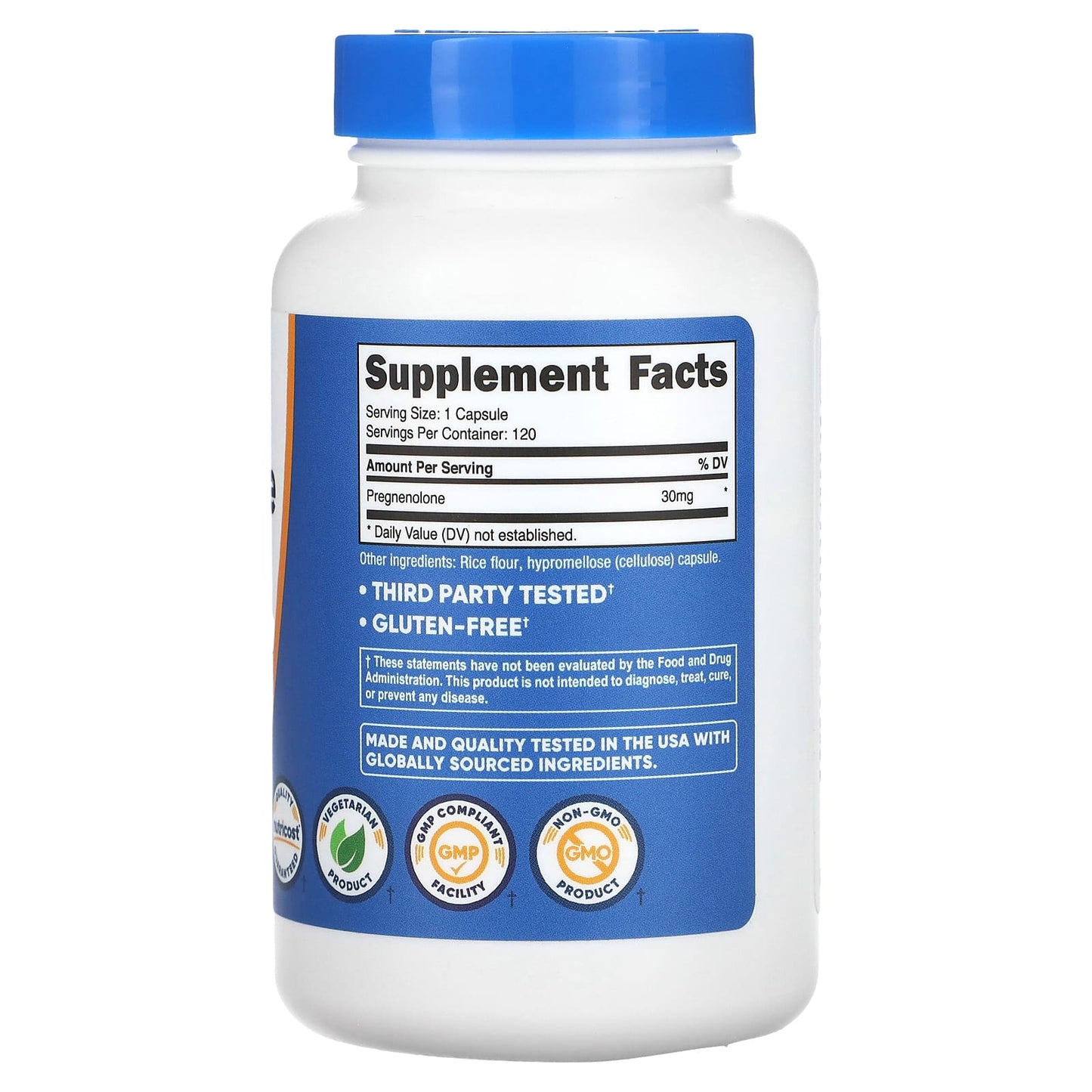 Nutricost, Pregnenolone, 30 mg, 120 Capsules - Image 2