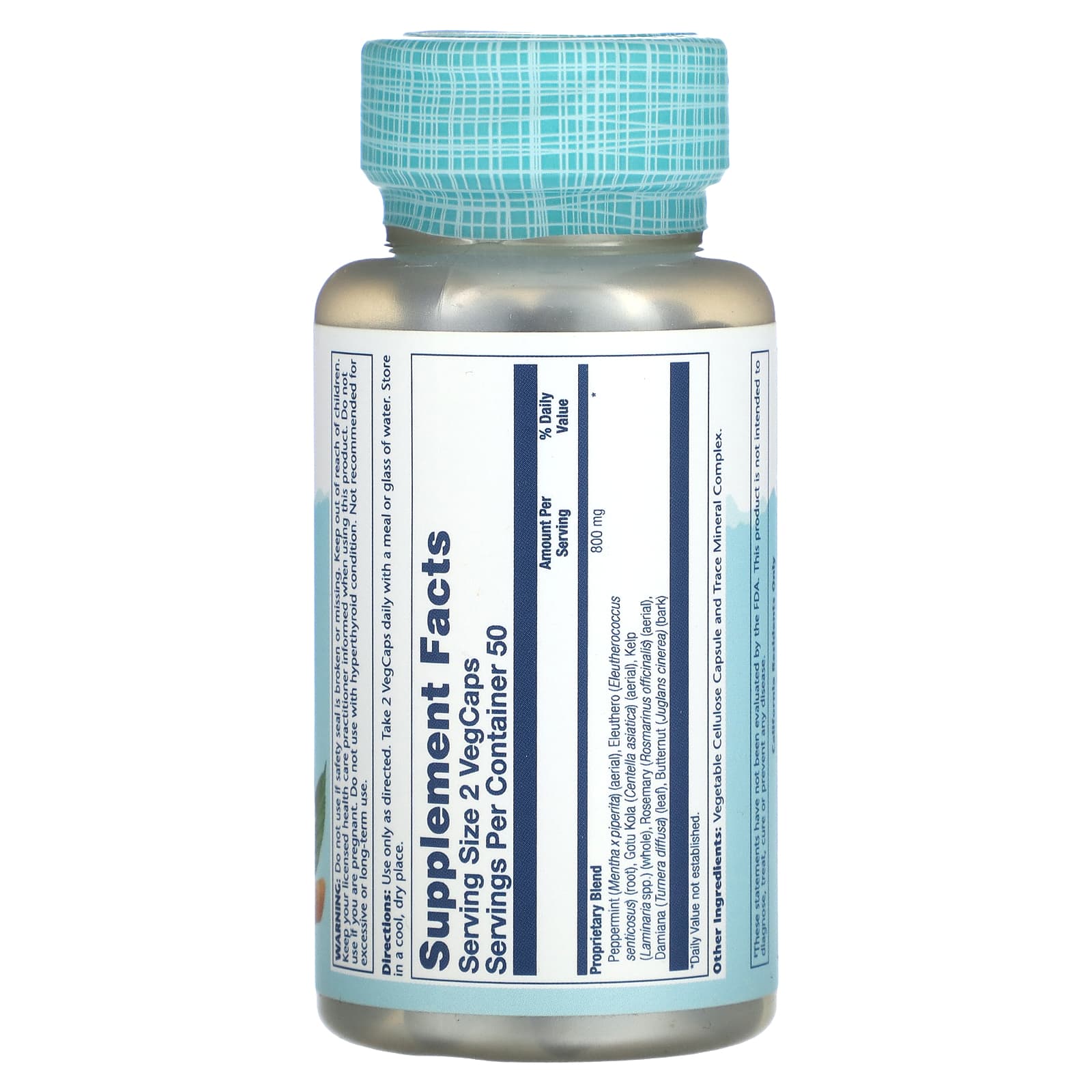 Solaray, Memory Blend SP-30, 100 VegCaps - Image 2