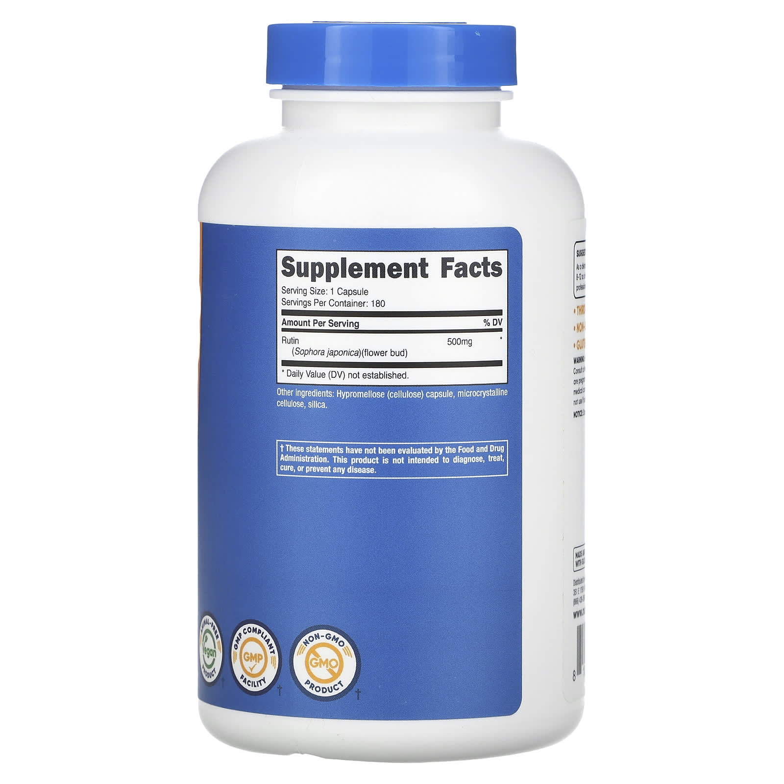 Nutricost, Rutin, 500 mg, 180 Capsules - Image 2