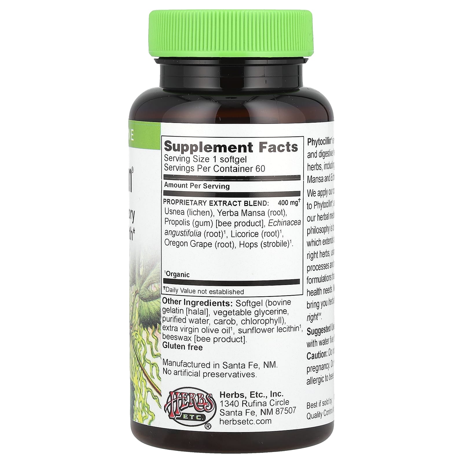 Herbs Etc., Phytocillin®, 60 Softgels