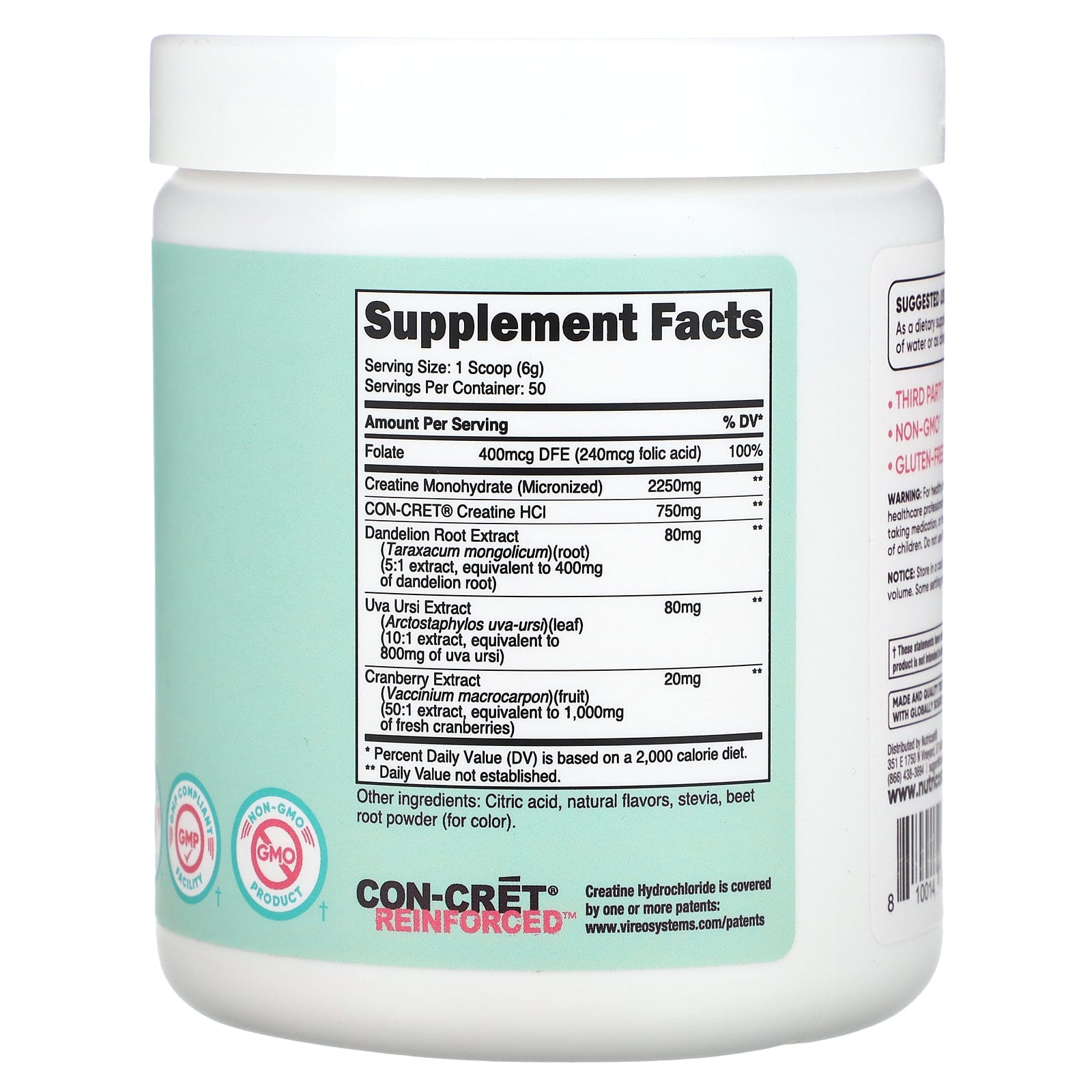 Nutricost, Women, Creatine, Strawberry Lemonade, 10.1 oz (285 g) - Image 2