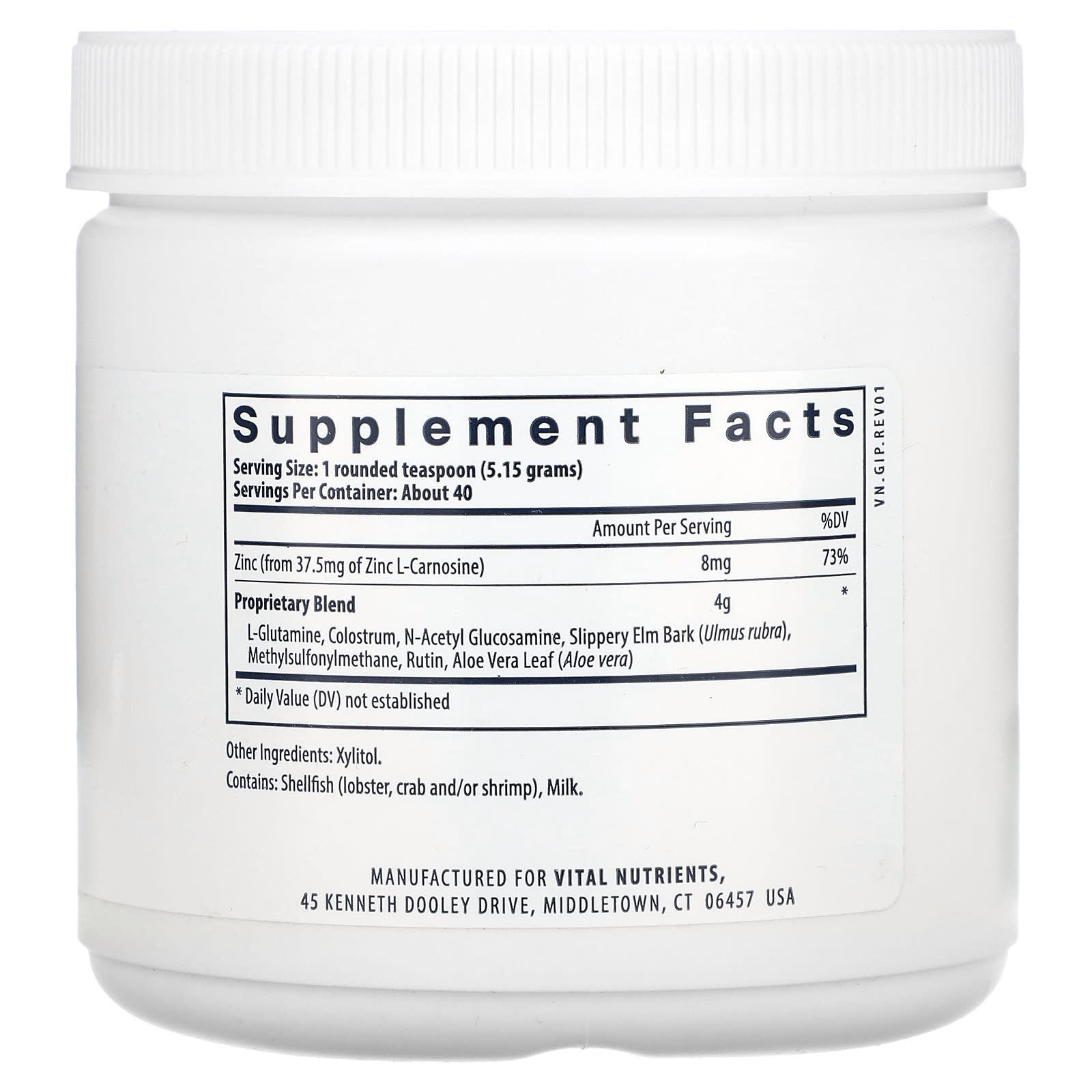 Vital Nutrients, GI Repair Powder, 7.26 oz (206 g) - Image 2