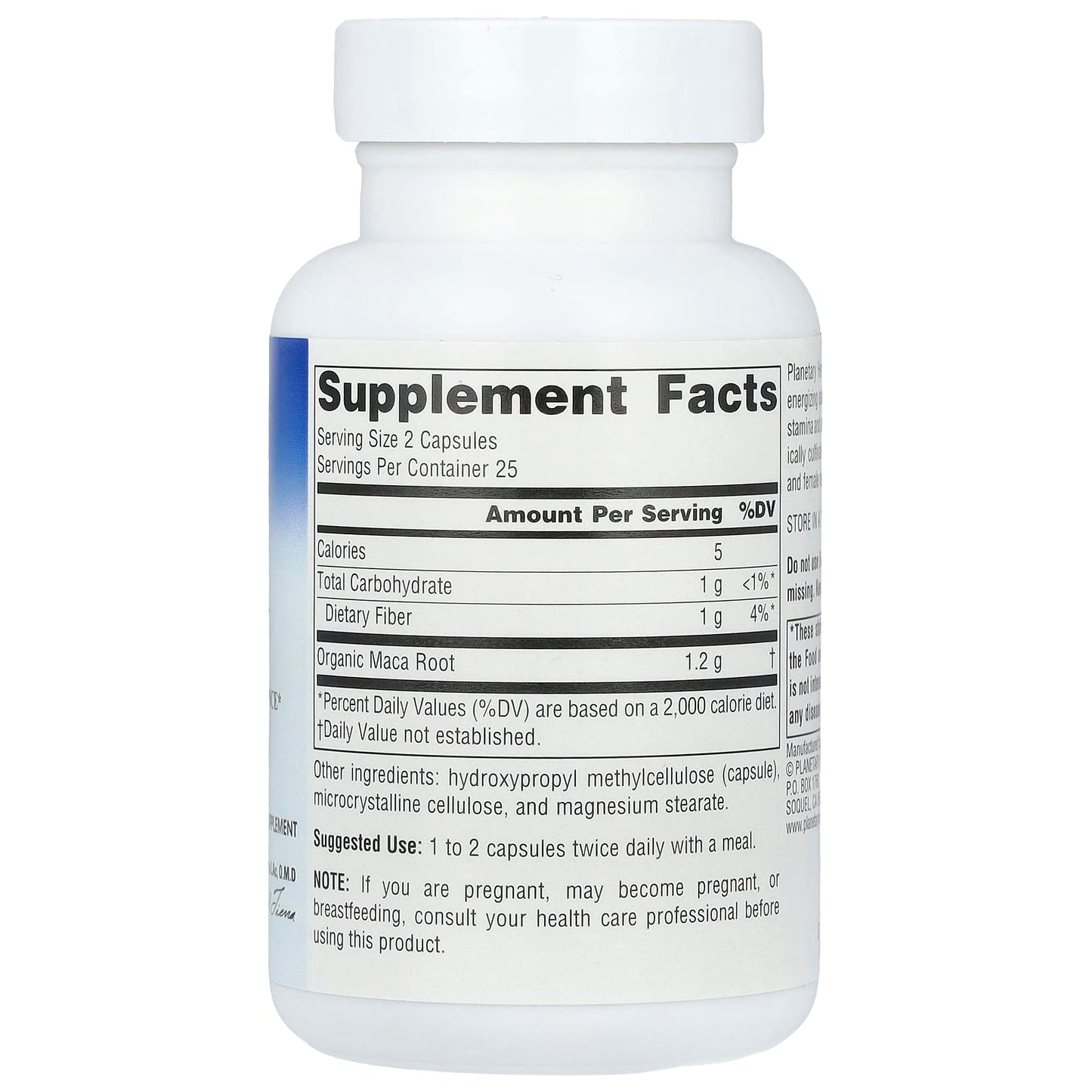 Planetary Herbals, Maca Supreme™, 600 mg , 50 Capsules - Image 2