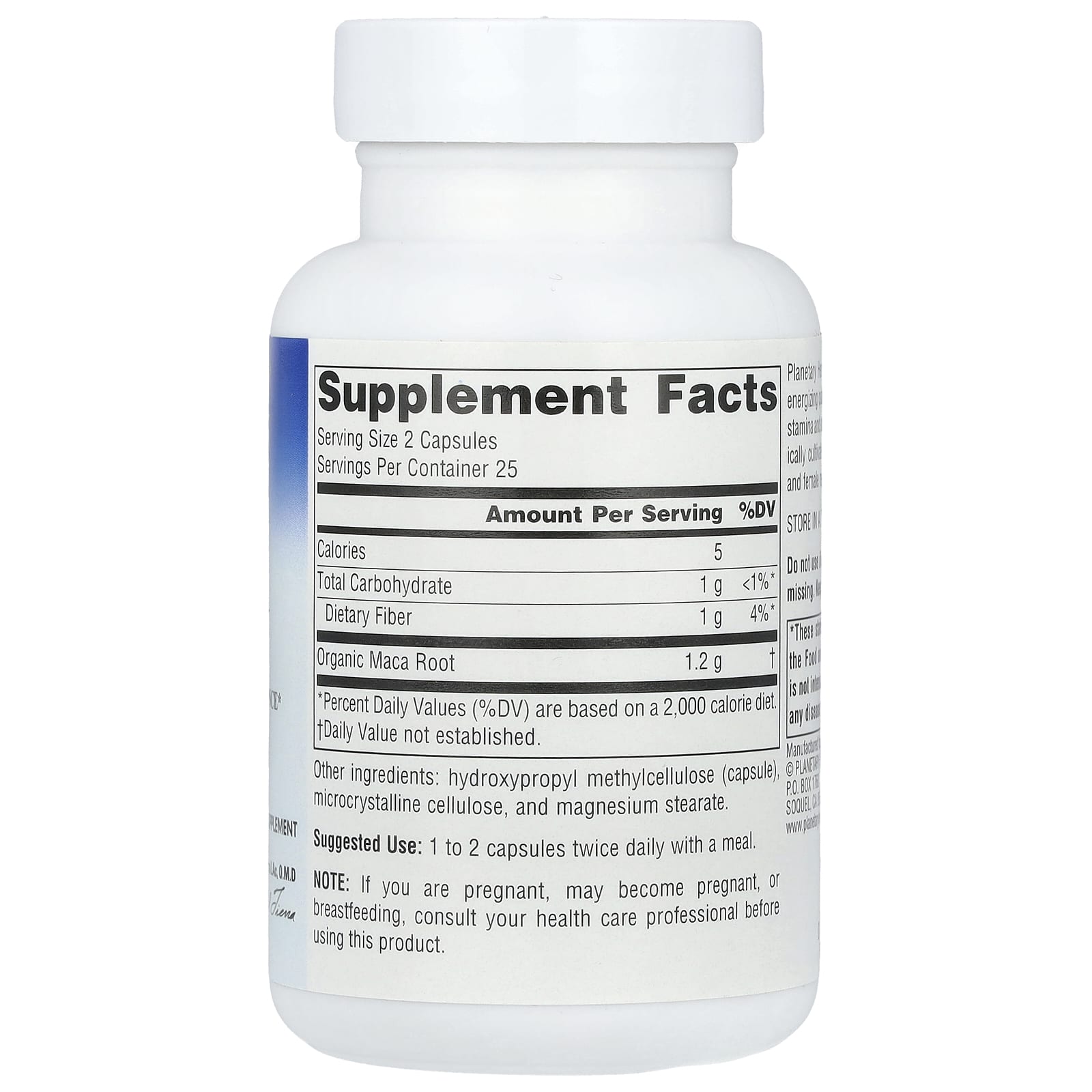 Planetary Herbals, Maca Supreme™, 600 mg , 50 Capsules - Image 2