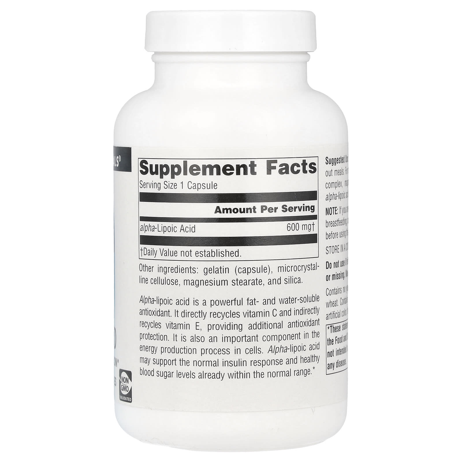 Source Naturals, Alpha Lipoic Acid , 600 mg , 120 Capsules - Image 2