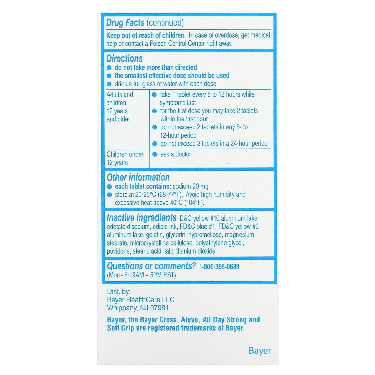 Aleve 220mg Pain Relief Tablets, 40 Gelcaps, Long Lasting Relief - Image 2