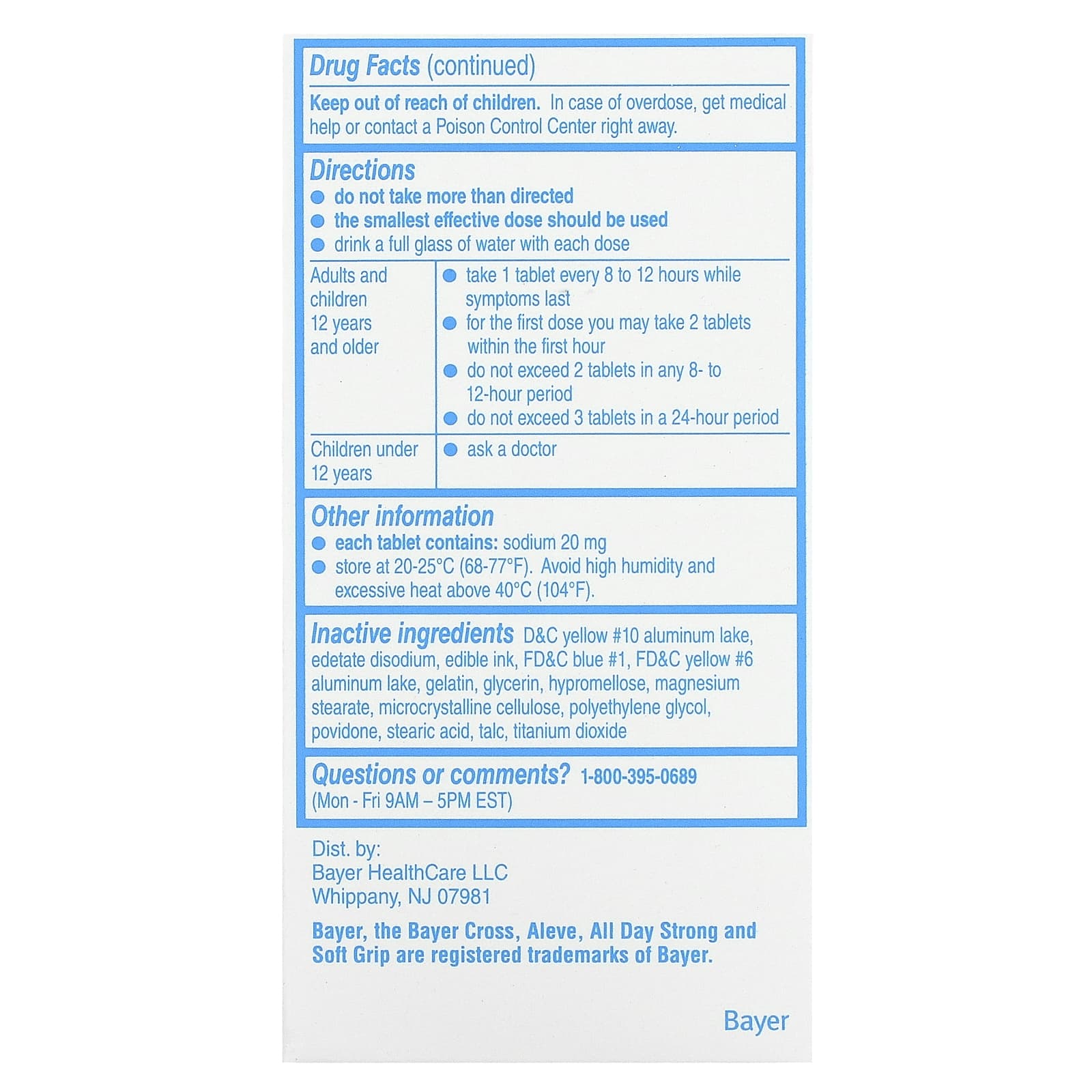 Aleve 220mg Pain Relief Tablets, 40 Gelcaps, Long Lasting Relief - Image 2