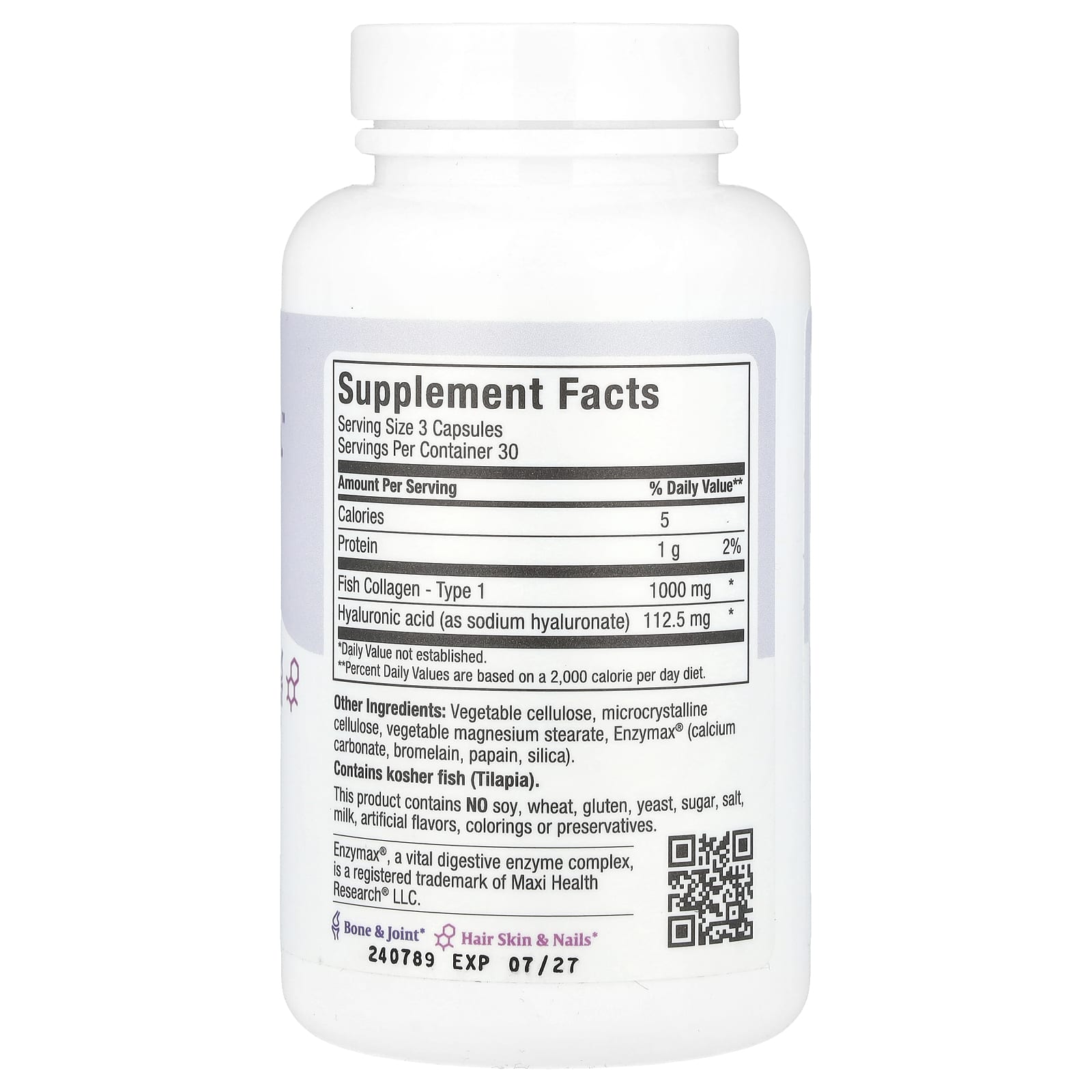 Maxi Health, Maxi Collagen H.A.™, 1,000 mg, 90 Maxicaps (333 mg per Capsule) - Image 2