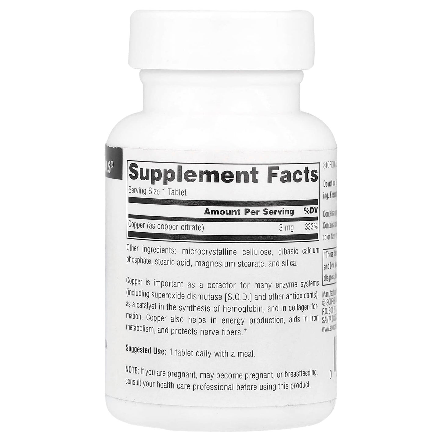 Source Naturals, Copper, 3 mg, 120 Tablets - Image 2