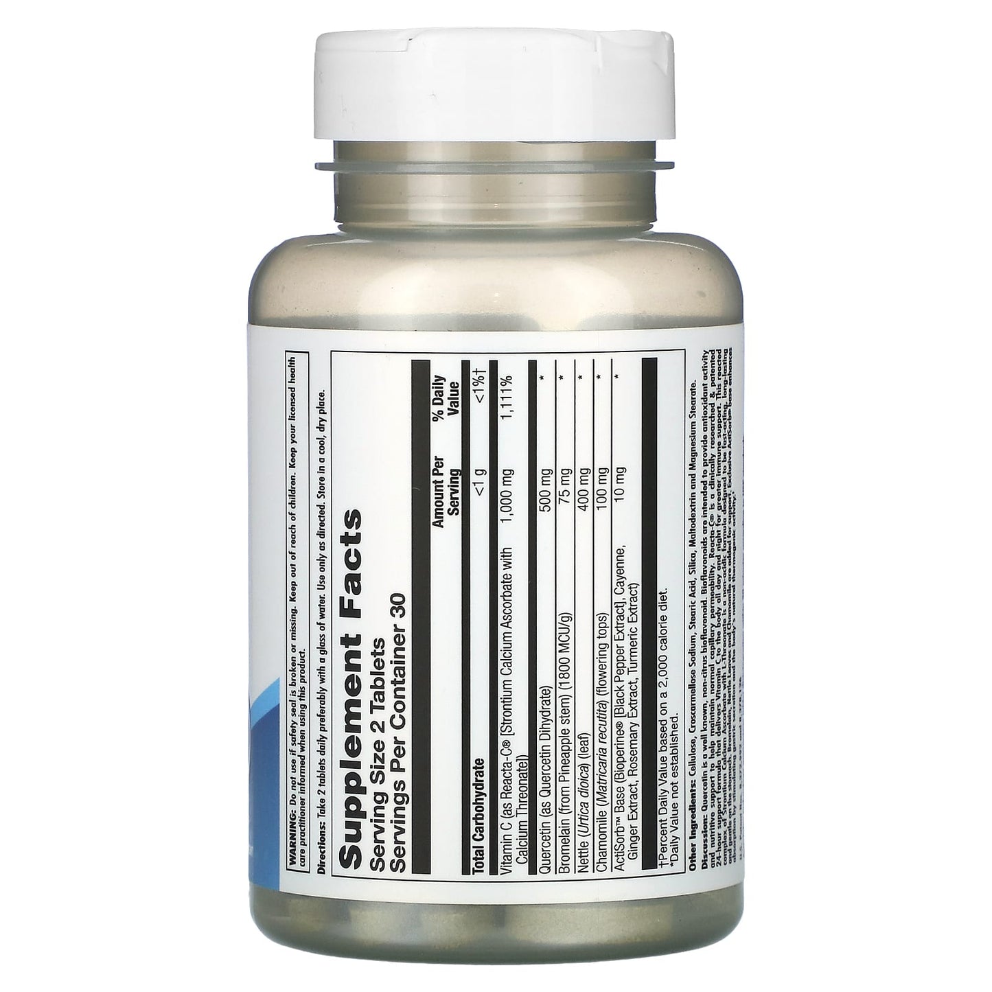 KAL, Quercetin Reacta-C Bromelain, 60 Tablets - Image 2
