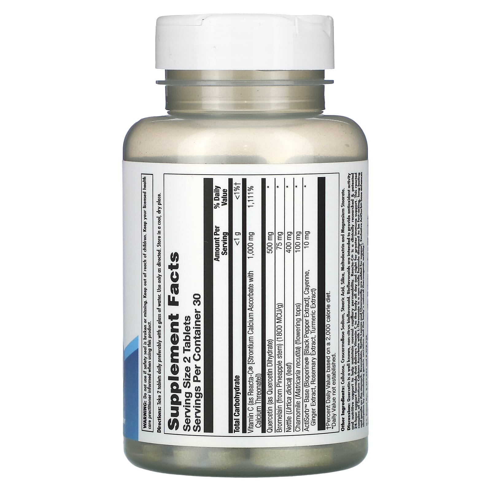 KAL, Quercetin Reacta-C Bromelain, 60 Tablets - Image 2