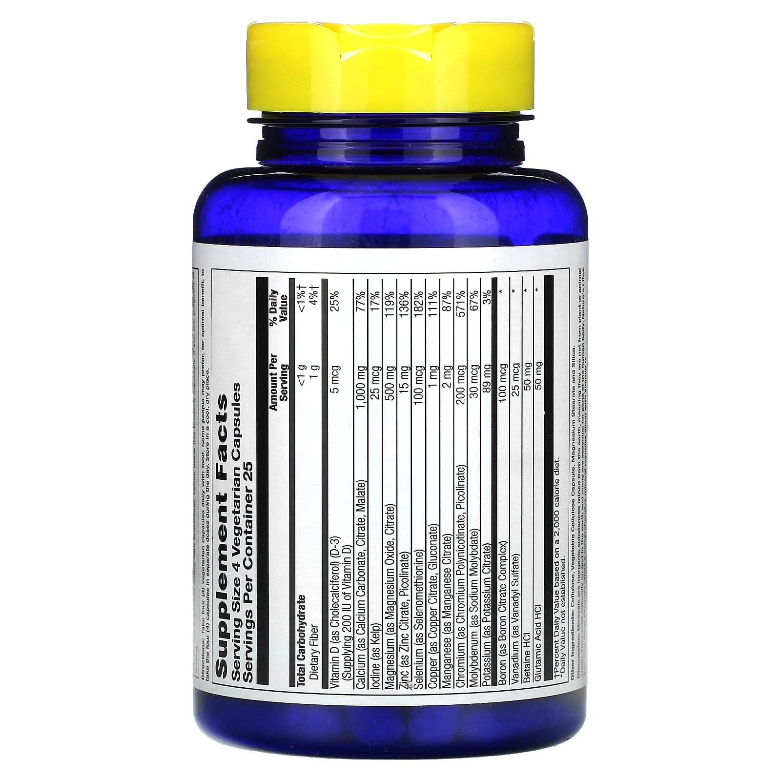 Nature's Life, Mega Minerals, Iron Free, 100 Vegetarian Capsules - Image 2