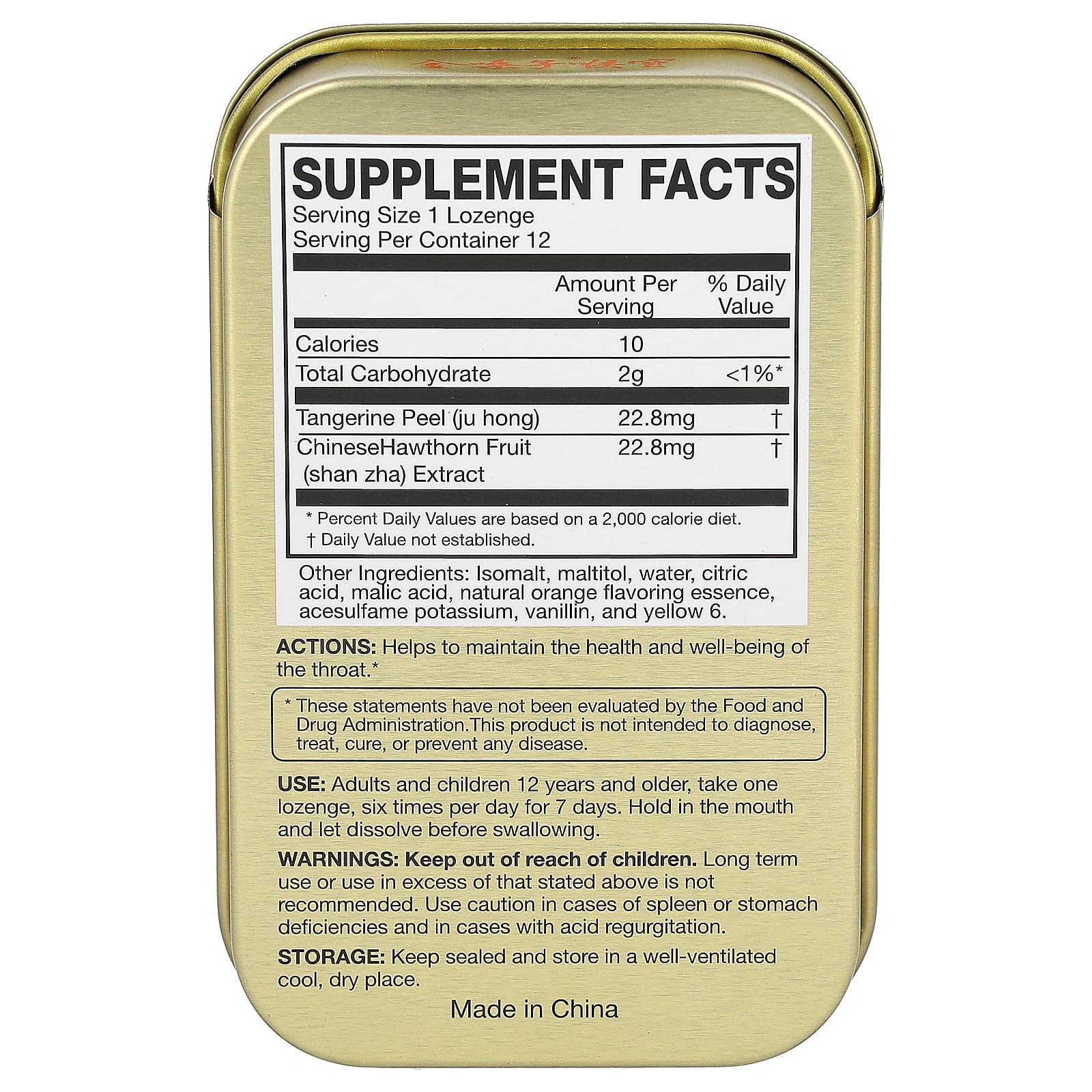 Golden Throat Lozenges - Supports Healthy Throat & Fresh Breath - Image 2