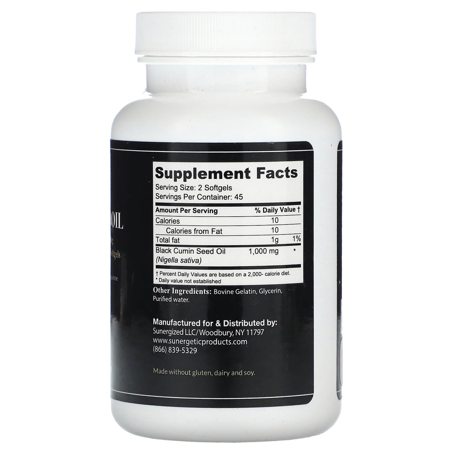 Sunergetic, Premium Black Cumin Seed Oil, 90 Softgels (500 mg per Softgel) - Image 2