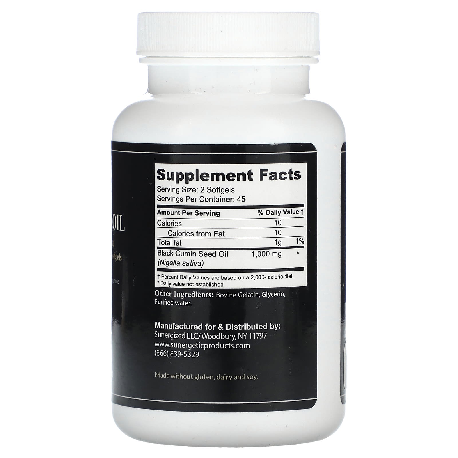 Sunergetic, Premium Black Cumin Seed Oil, 90 Softgels (500 mg per Softgel) - Image 2