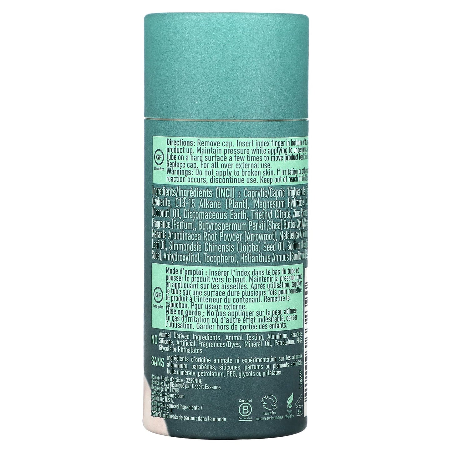 Natural Deodorant Powder Fresh by Desert Essence, Aluminum Free, 2.25 oz - Image 2