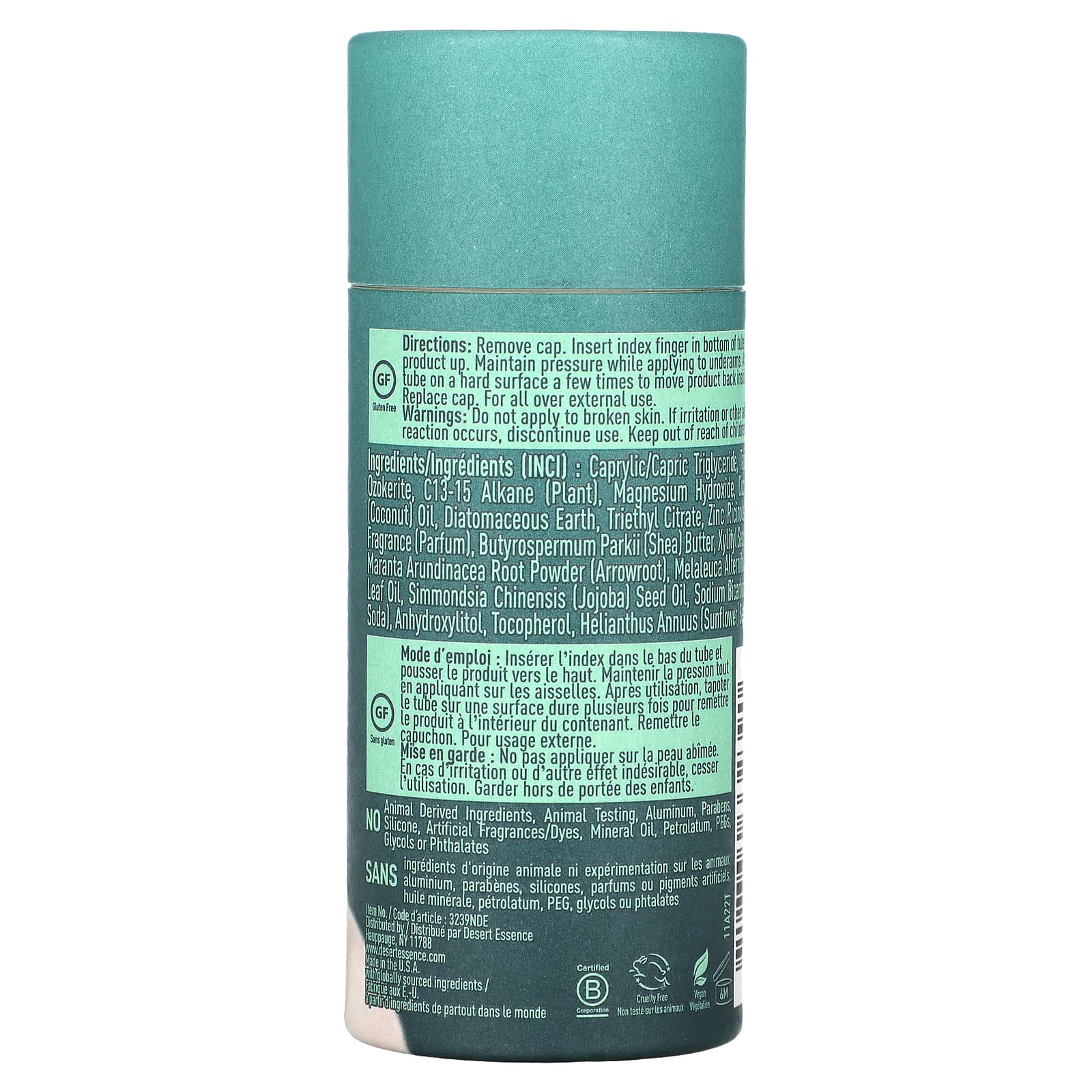 Natural Deodorant Powder Fresh by Desert Essence, Aluminum Free, 2.25 oz - Image 2