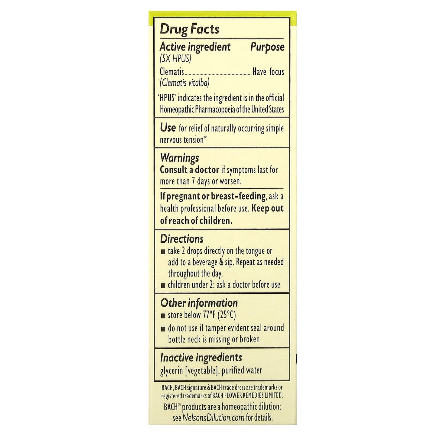 Bach Clematis Flower Remedy - Focus & Concentration Aid - Image 2