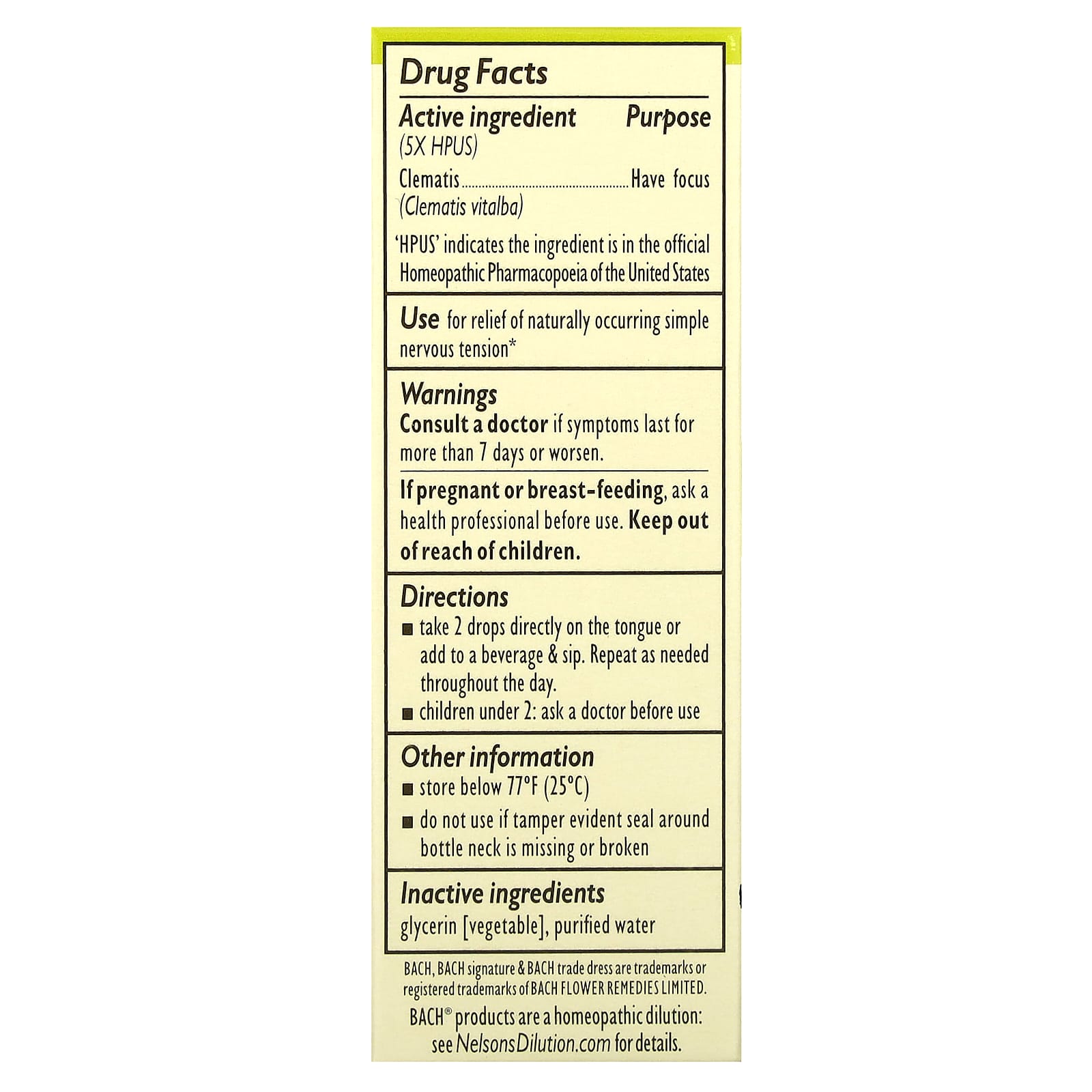 Bach Clematis Flower Remedy - Focus & Concentration Aid - Image 2