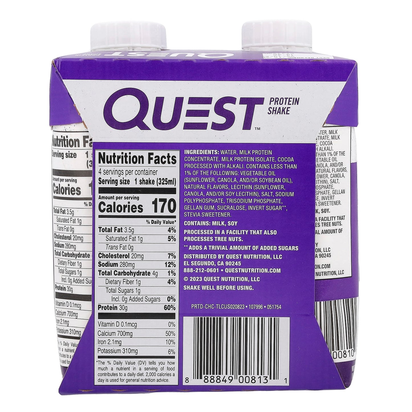 Quest Nutrition, Protein Shake, Chocolate, 4 Shakes, 11 fl oz (325 ml) Each - Image 2