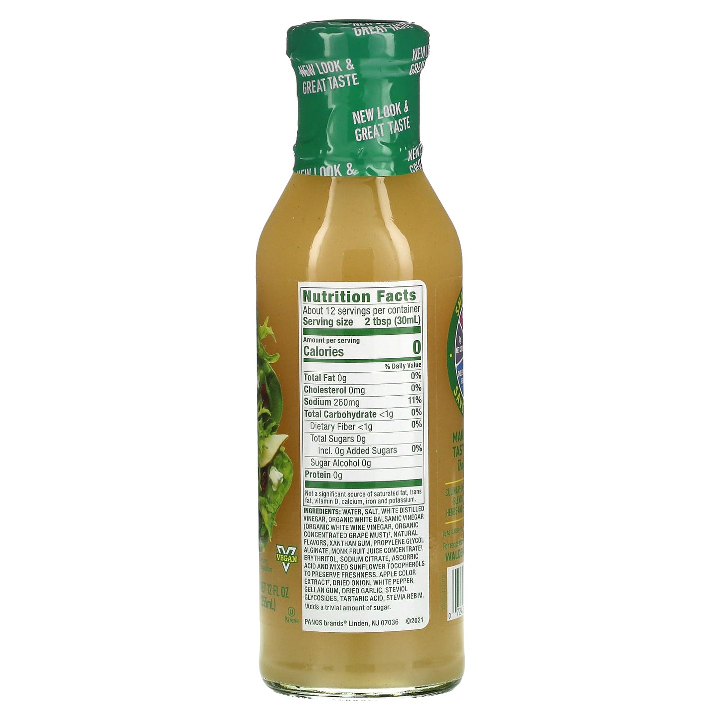 Walden Farms, Pear & White Balsamic Vinaigrette Dressing, 12 fl oz (355 ml) - Image 2