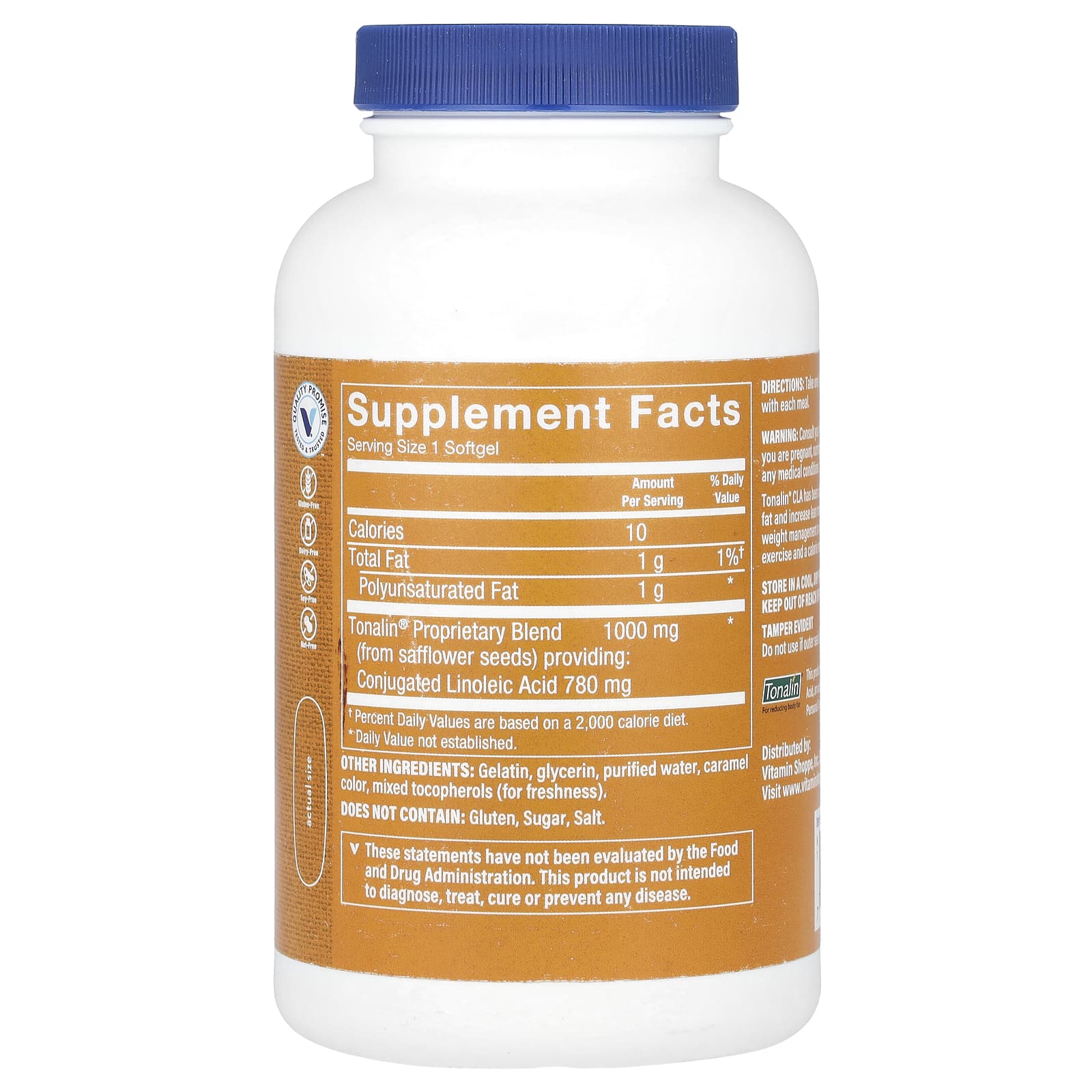 The Vitamin Shoppe, Tonalin® CLA, 1,000 mg, 180 Softgels - Image 2
