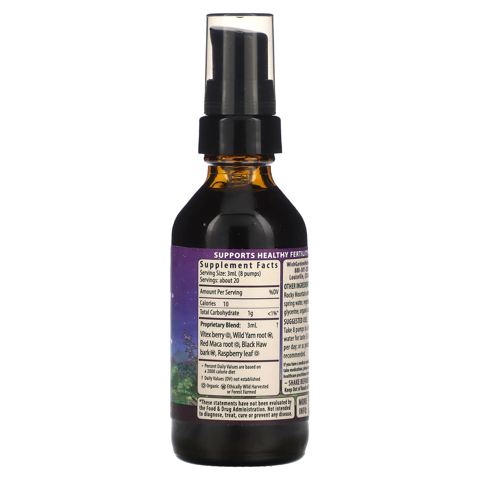 WishGarden Herbs, Fertility Prep Conception Support , 2 fl oz (59 ml) - Image 2