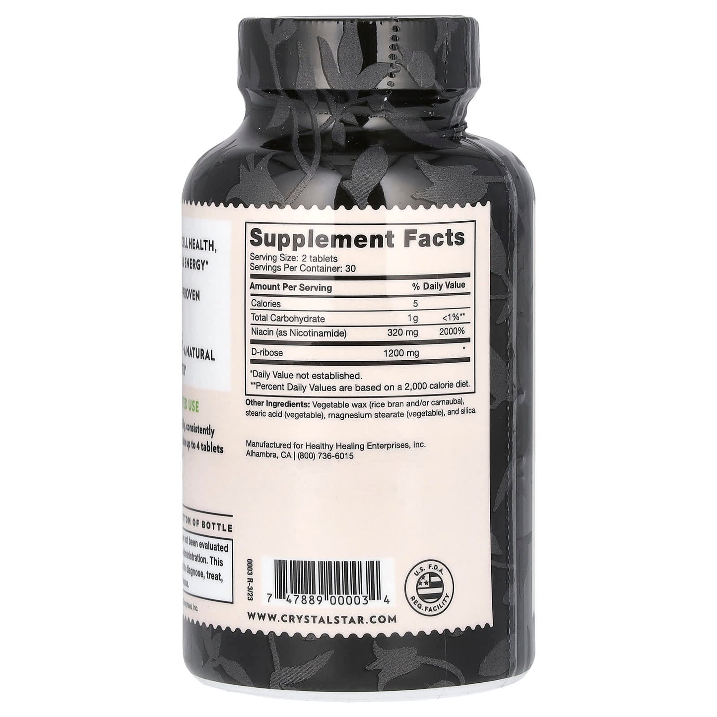 Crystal Star NAD+ Cellular Energy Support 60 Tablets - Image 2