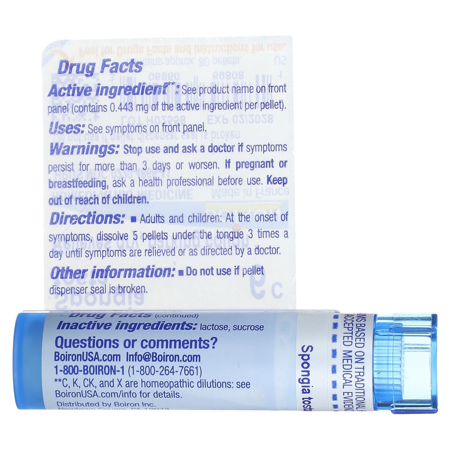 Dry Cough Relief with Boiron Spongia Tosta 6C Homeopathic Medicine - Image 2
