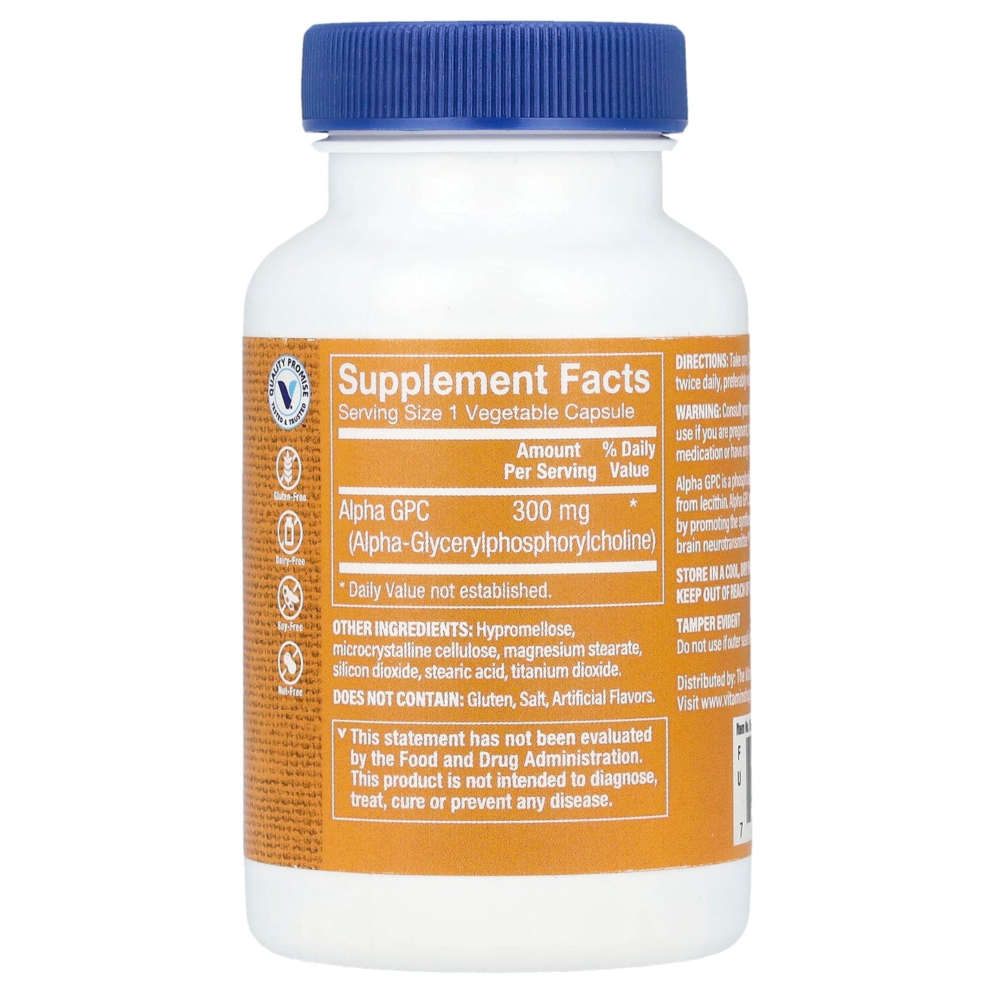 The Vitamin Shoppe, Alpha GPC, 300 mg, 60 Vegetable Capsules - Image 2
