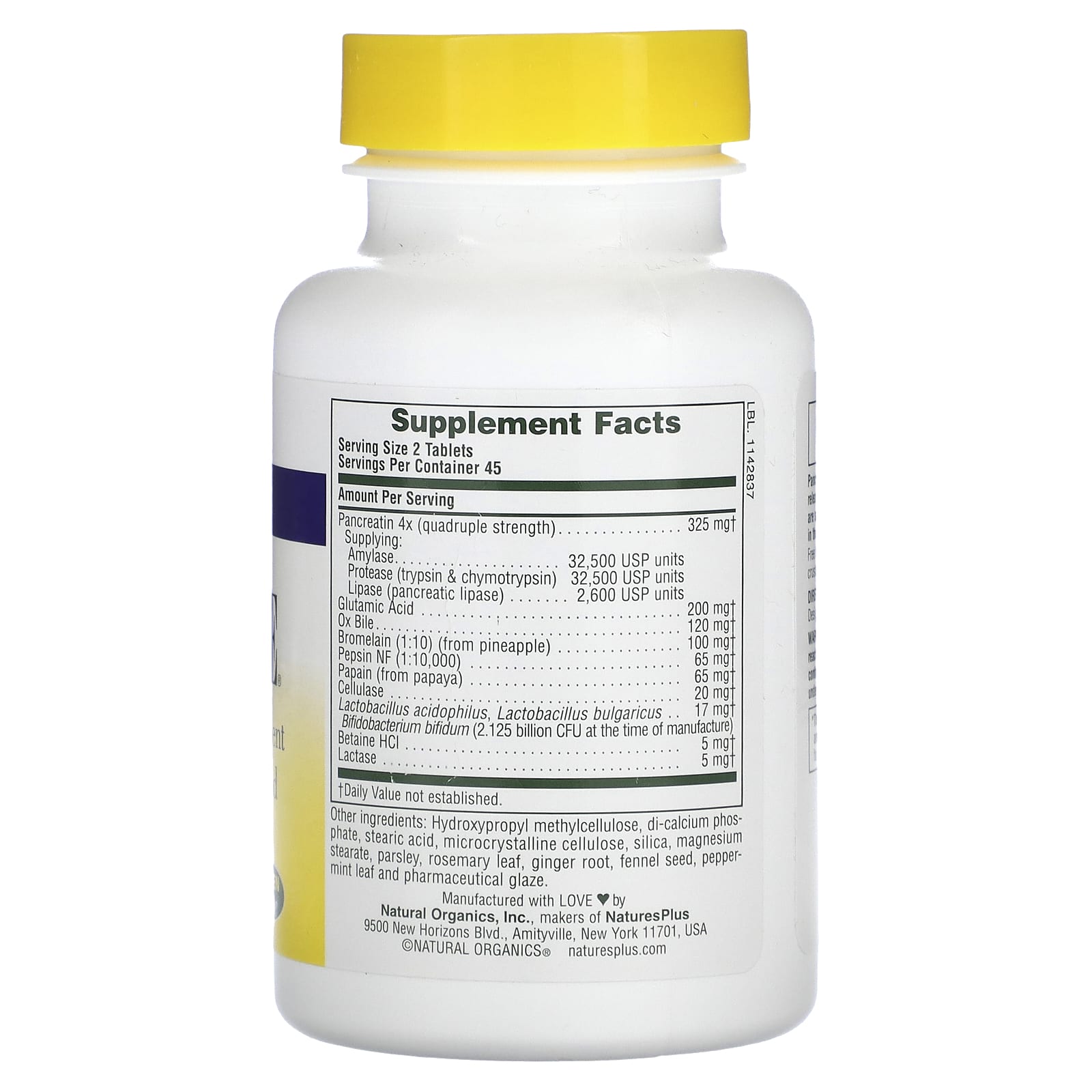 NaturesPlus, Maximum Strength, Ultra-Zyme, 90 Tablets - Image 2