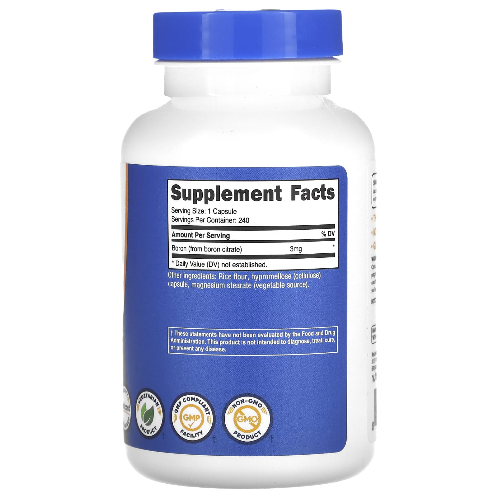 Nutricost, Boron, 3 mg, 240 Capsules - Image 2