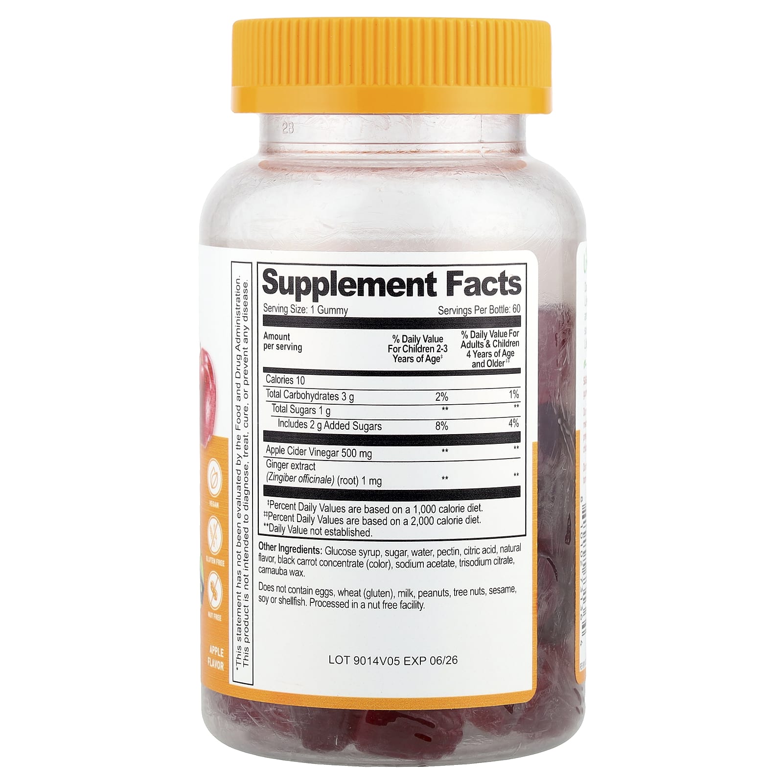 Lifeable, Kids, Apple Cider Vinegar With the Mother Gummies, Apple, 60 Gummies - Image 2