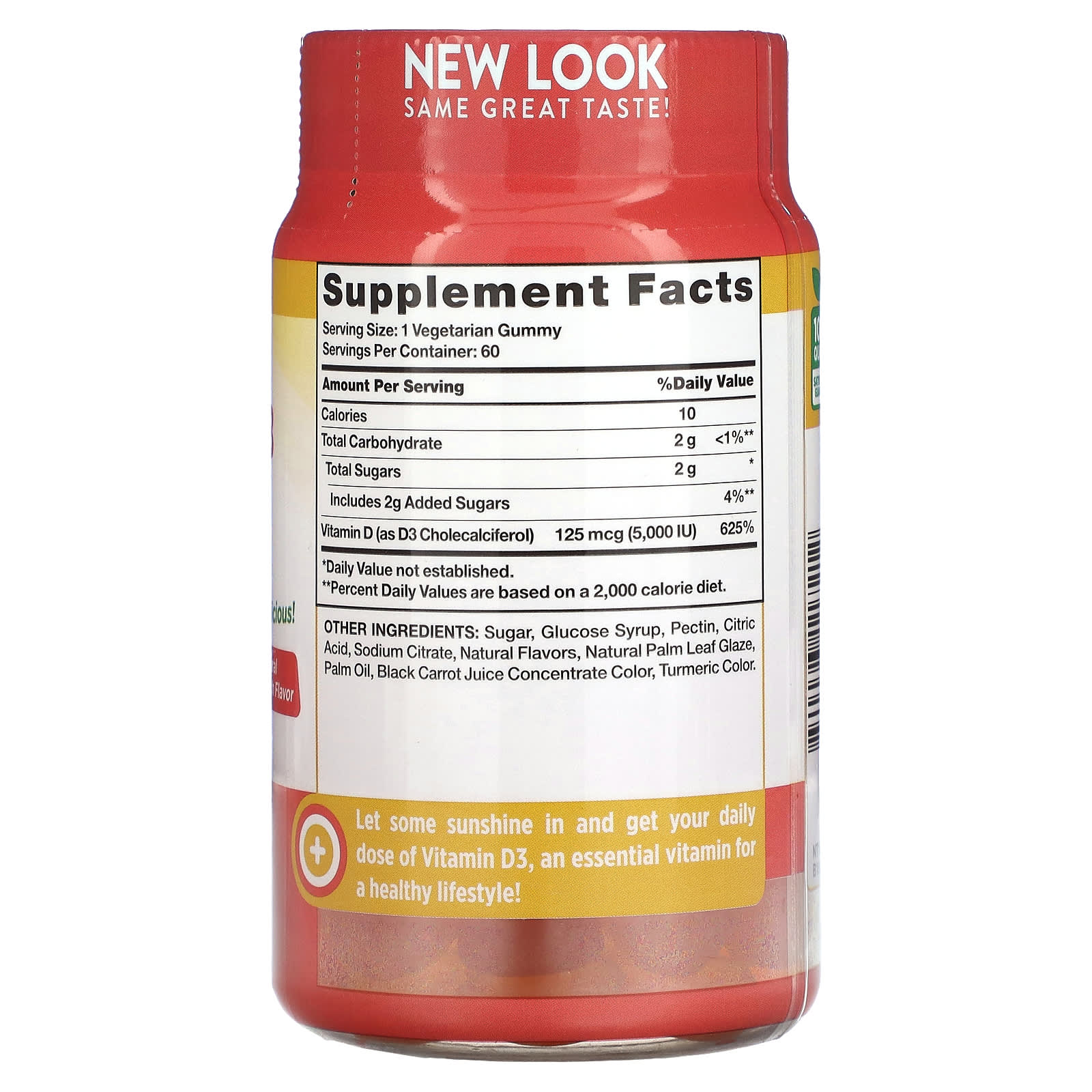 Nature's Truth, Vitamin D3, High Potency, Natural Peach, 125 mcg (5,000 IU), 60 Vegetarian Gummies - Image 2