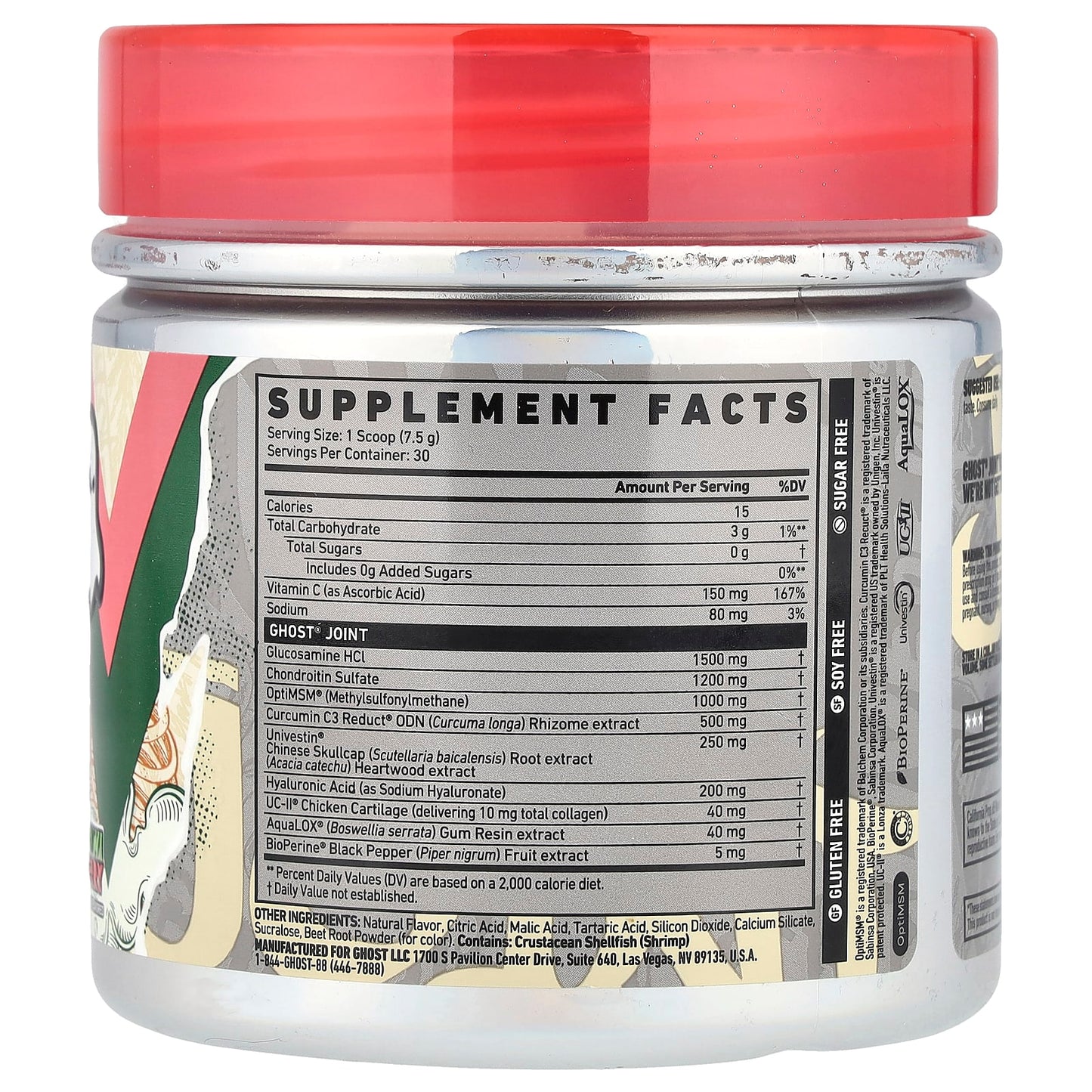 Ghost Daily Joint Support Supplement with OptiMSMC3 Reduct - 7.9 oz - Image 2