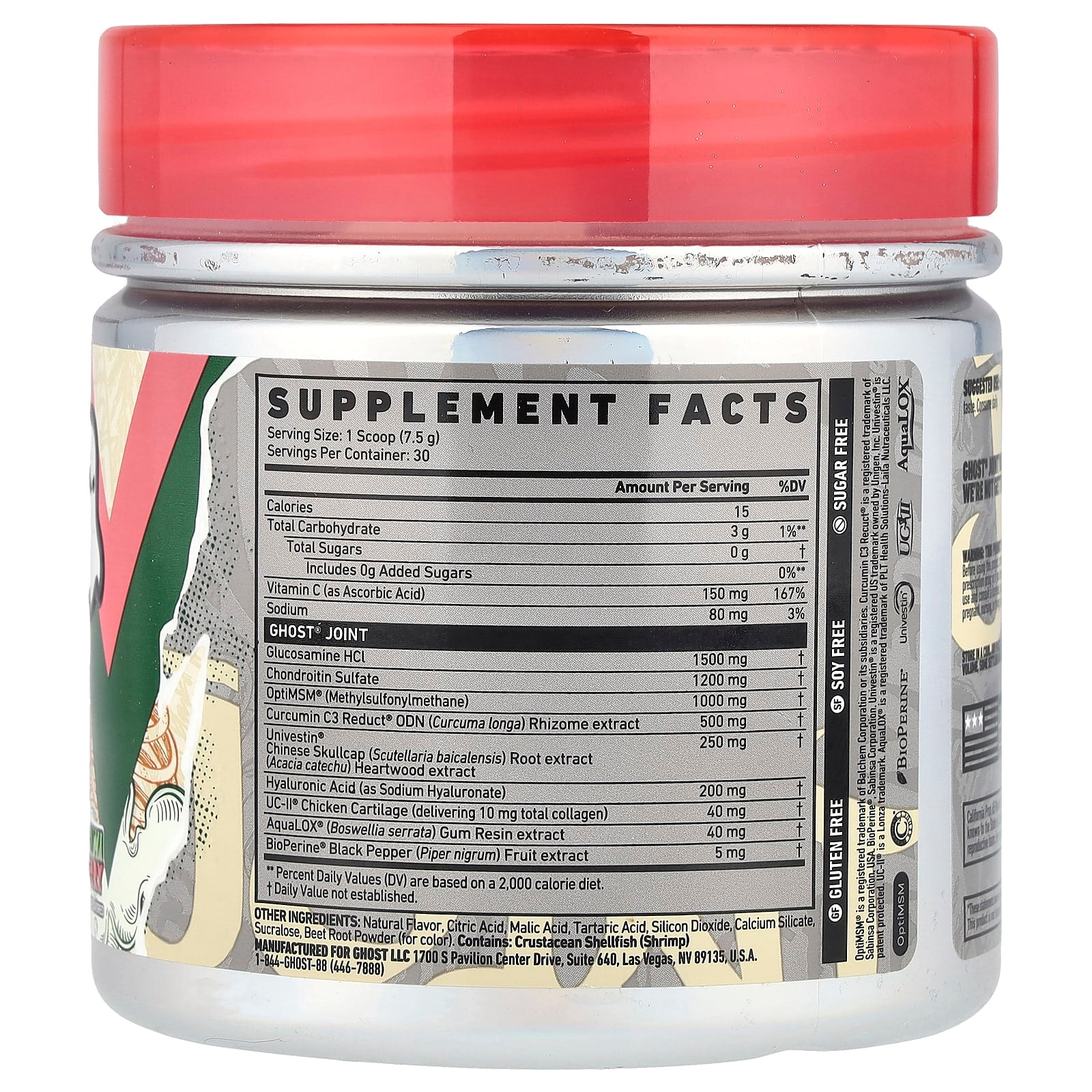Ghost Daily Joint Support Supplement with OptiMSMC3 Reduct - 7.9 oz - Image 2