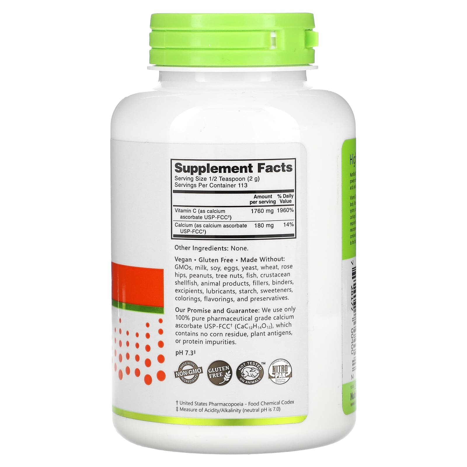 NutriBiotic, Immunity, Calcium Ascorbate, 8 oz (227 g) - Image 2