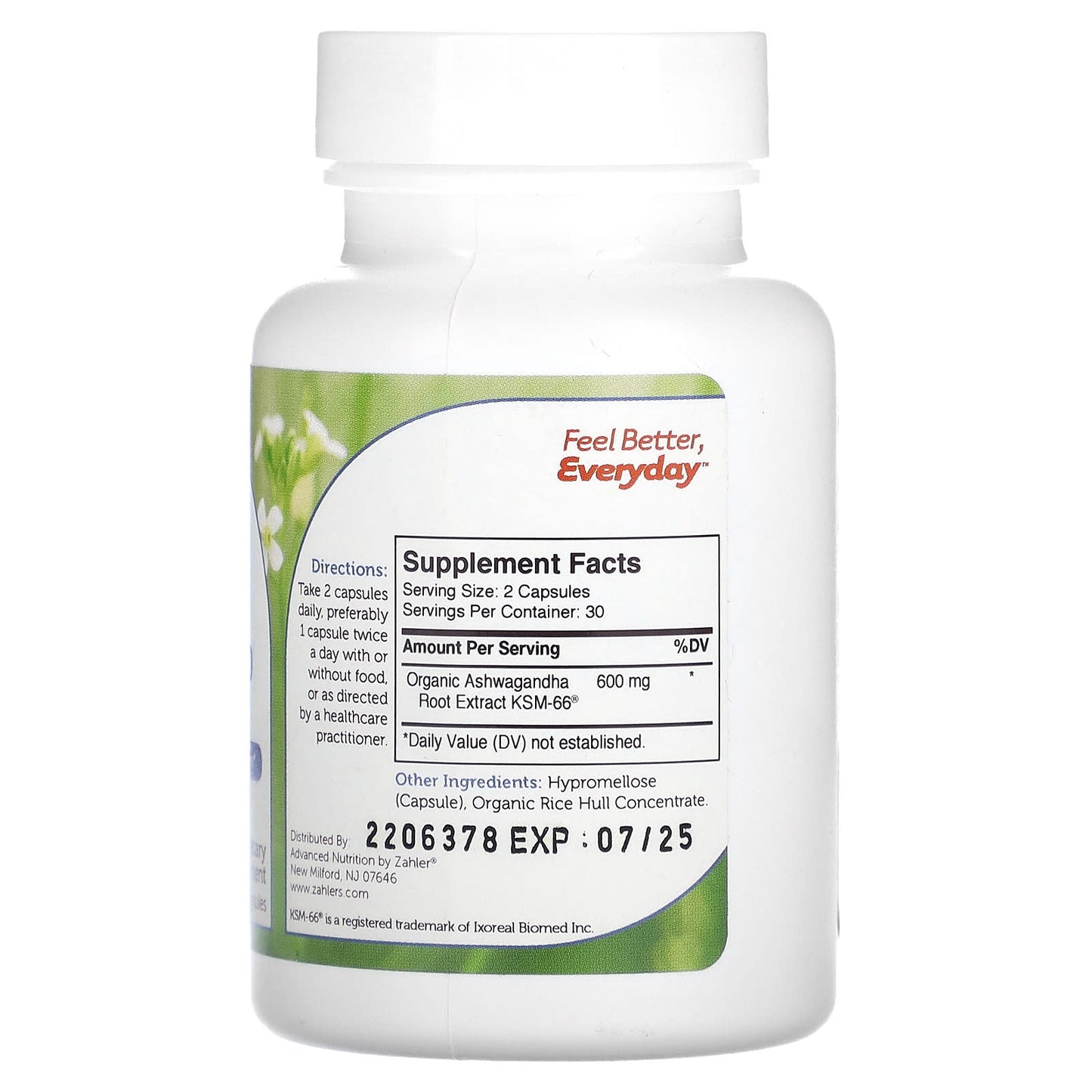 Zahler, Ashwagandha 600, Clinically Validated Dose, Supports Mental Energy & Relaxation, 60 Capsules (300 mg Per Capsule) - Image 2