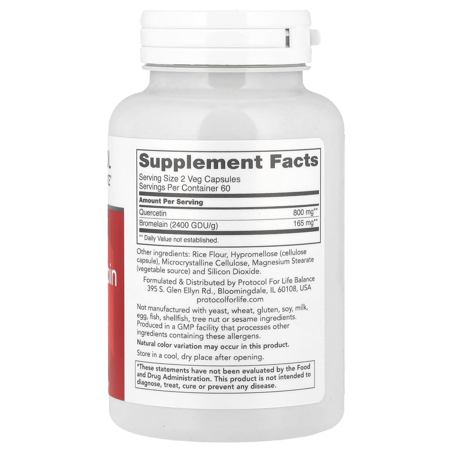 Protocol for Life Balance, Quercetin with Bromelain, 120 Veg Capsules - Image 2