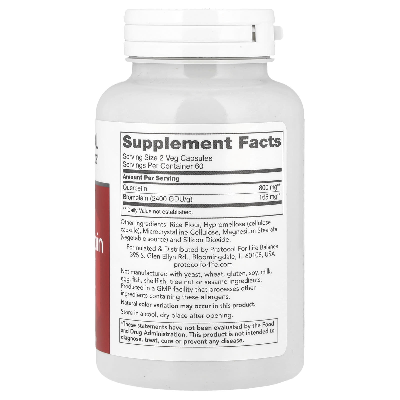 Protocol for Life Balance, Quercetin with Bromelain, 120 Veg Capsules - Image 2