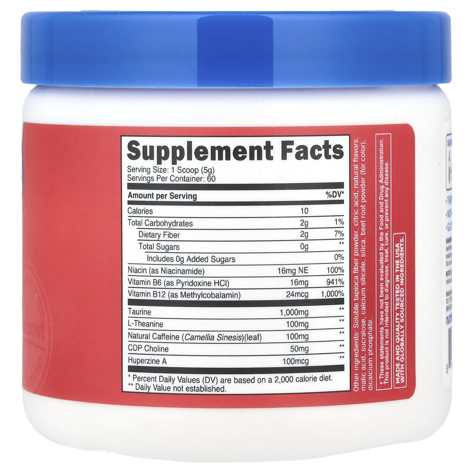 Nutricost, Energy, Clean Energy Powder, Strawberry Kiwi, 10.7 oz (300 g) - Image 2