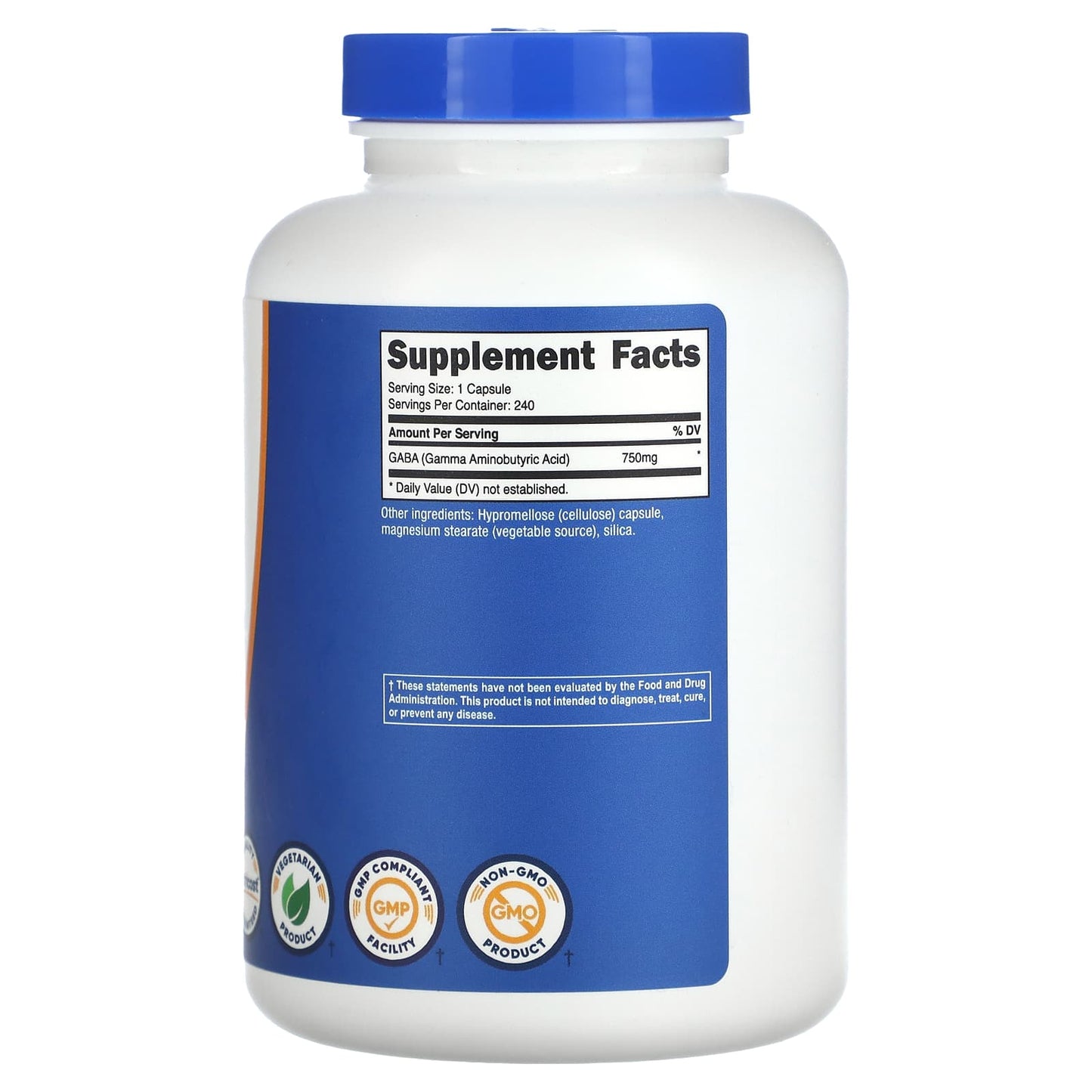 Nutricost, GABA, 750 mg, 240 Capsules - Image 2