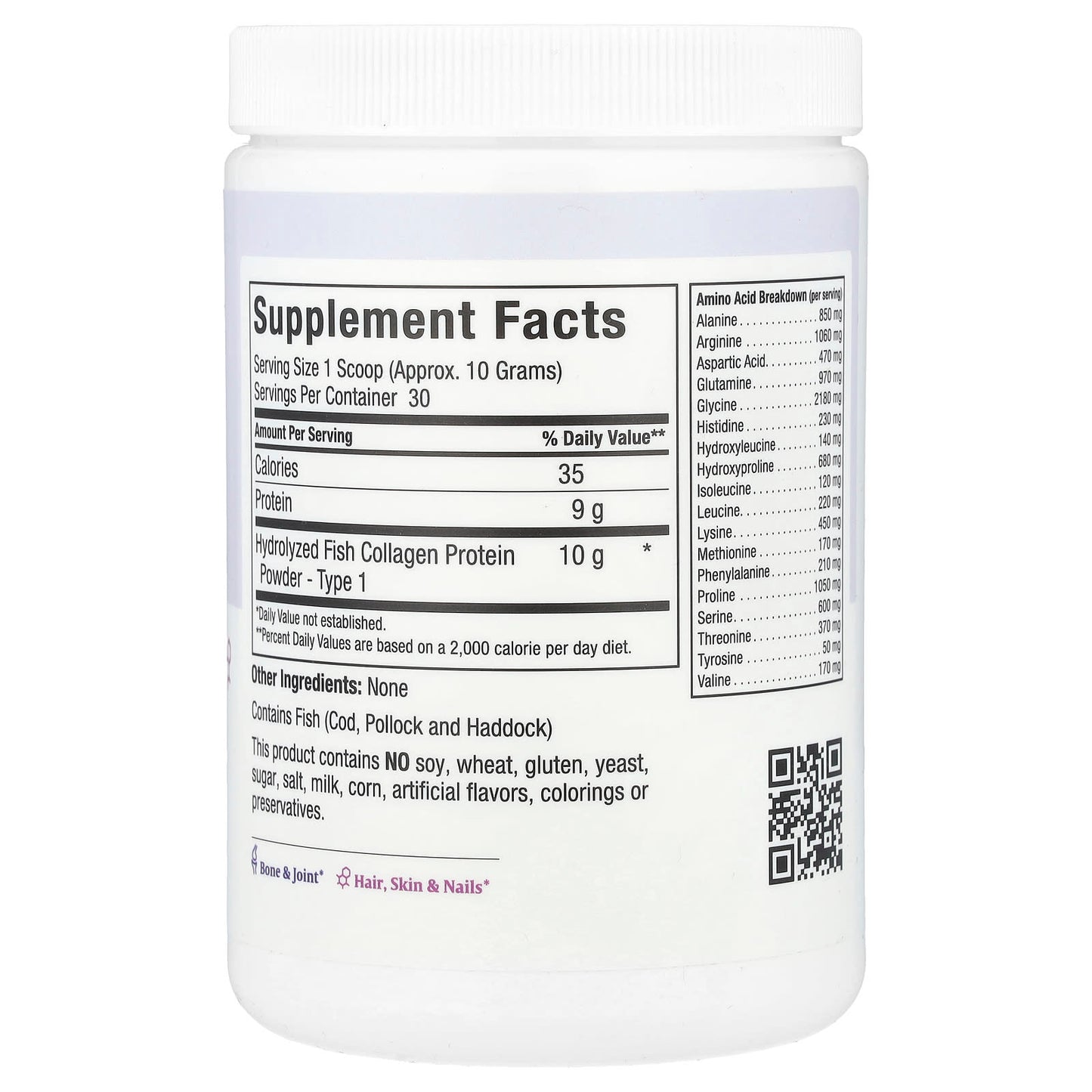 Maxi Health, Hydrolyzed Fish Collagen Powder™, 10.75 oz (305 g) - Image 2