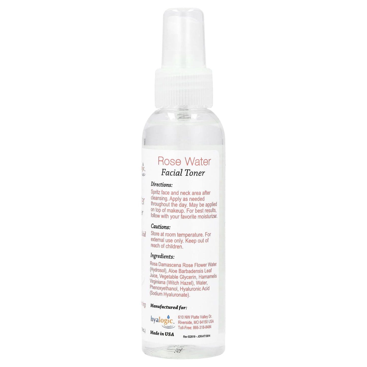 Rose Water Facial Toner with Hyaluronic Acid - Hyalogic, Soothing Skincare - Image 2