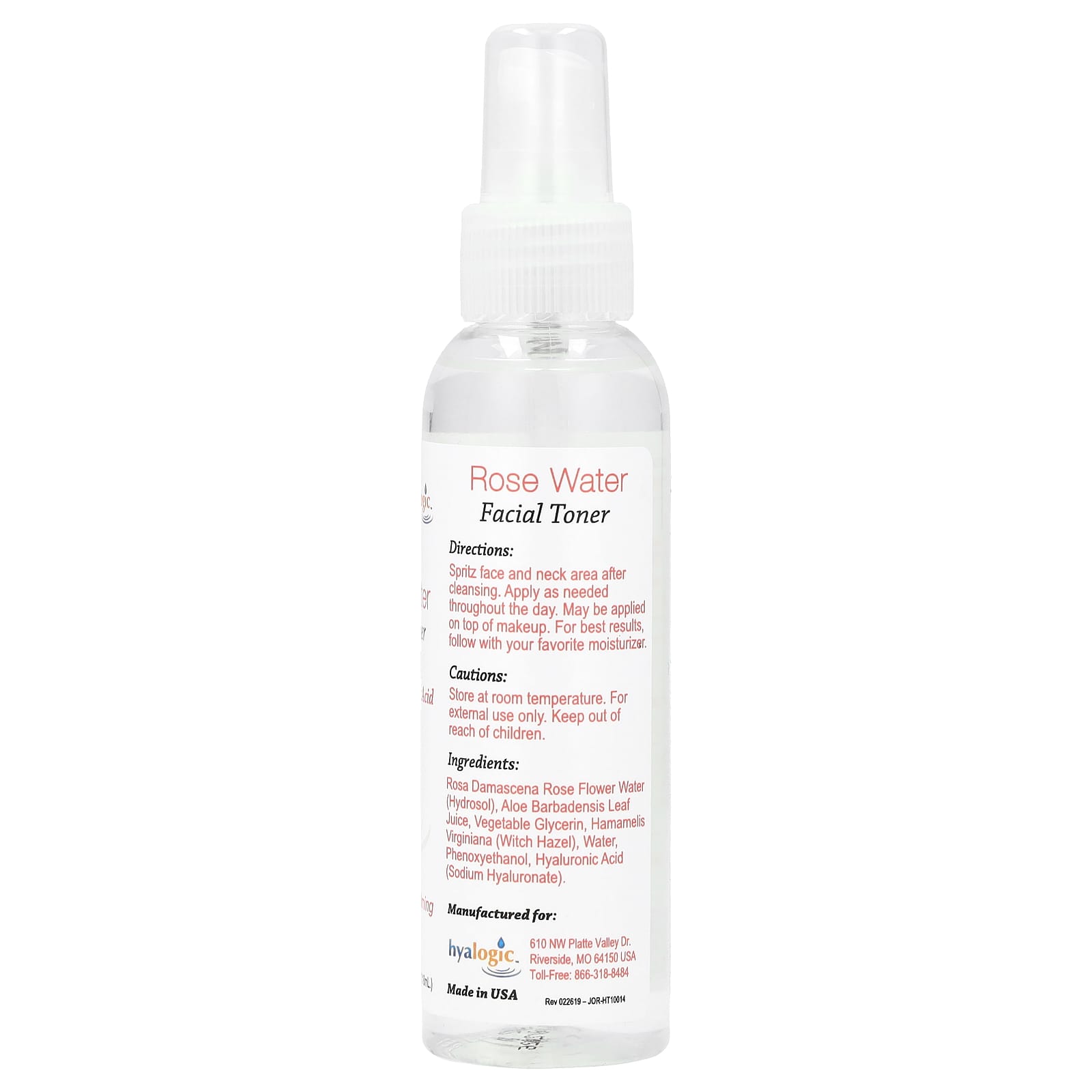 Rose Water Facial Toner with Hyaluronic Acid - Hyalogic, Soothing Skincare - Image 2