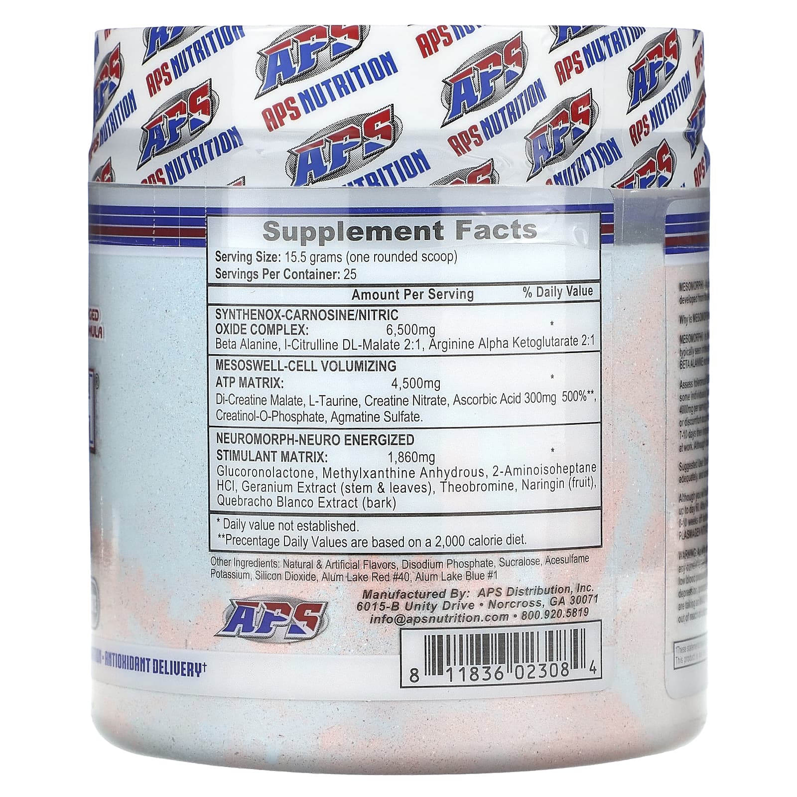 APS Mesomorph Preworkout Powder for Energy & Performance - Image 2