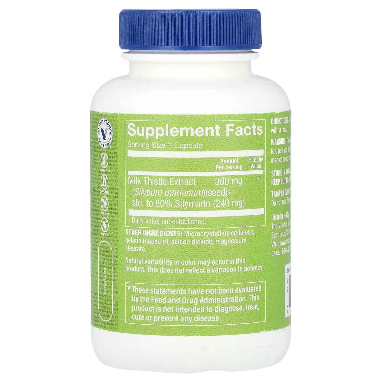 The Vitamin Shoppe, Milk Thistle Extract, 300 mg, 100 Capsules - Image 2