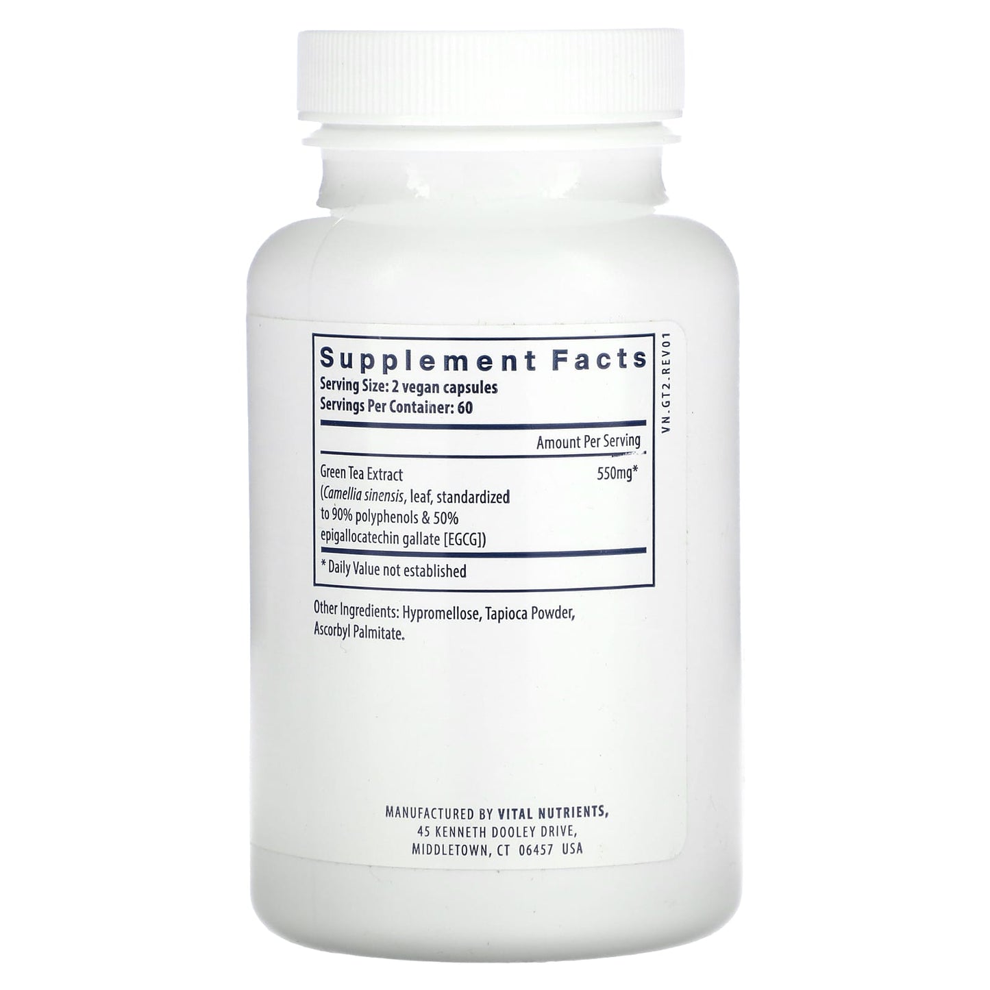 Vital Nutrients, Green Tea Extract, 120 Vegan Capsules (275 mg per Capsule)