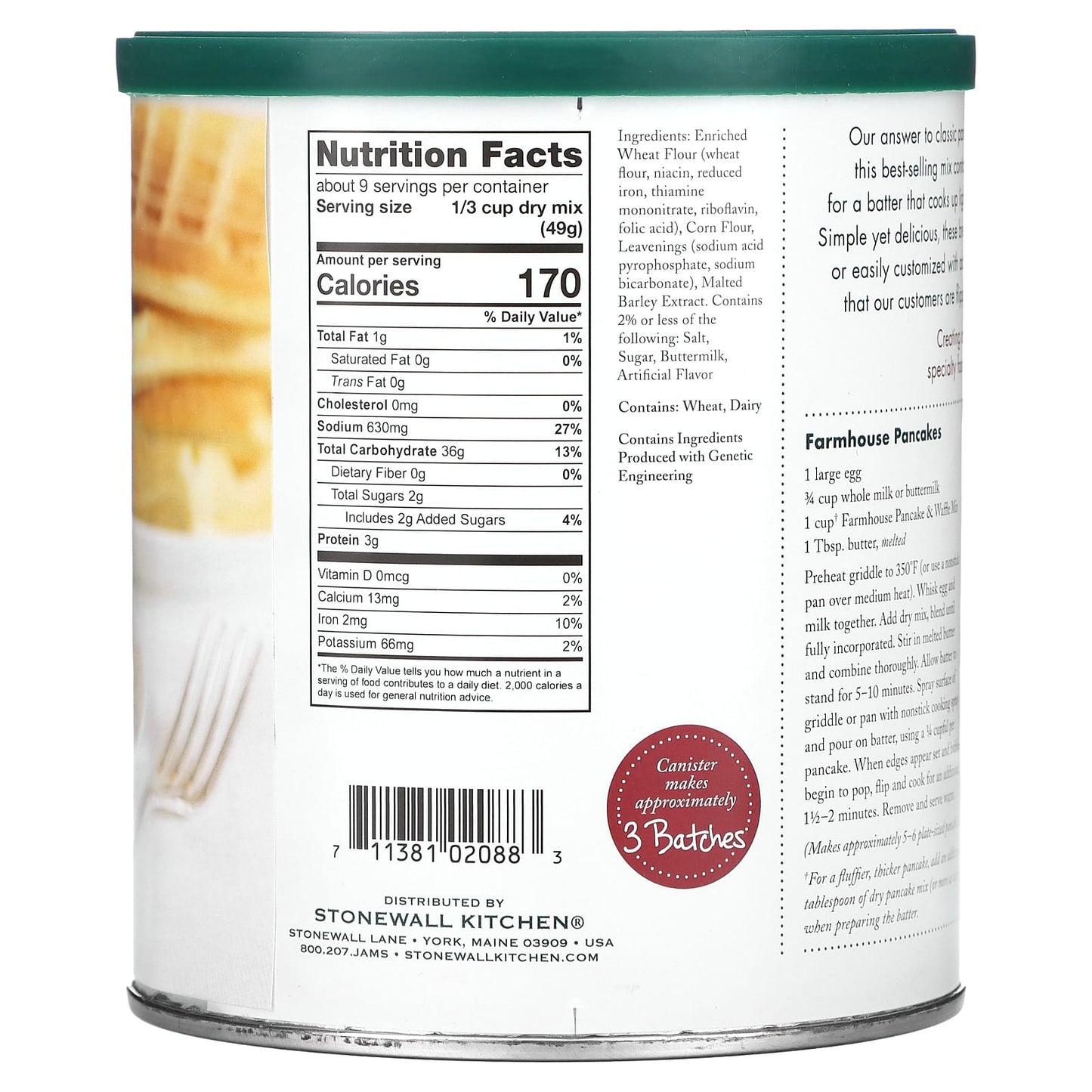 Stonewall Kitchen, Farmhouse Pancake & Waffle Mix, 16 oz (453.6 g) - Image 2