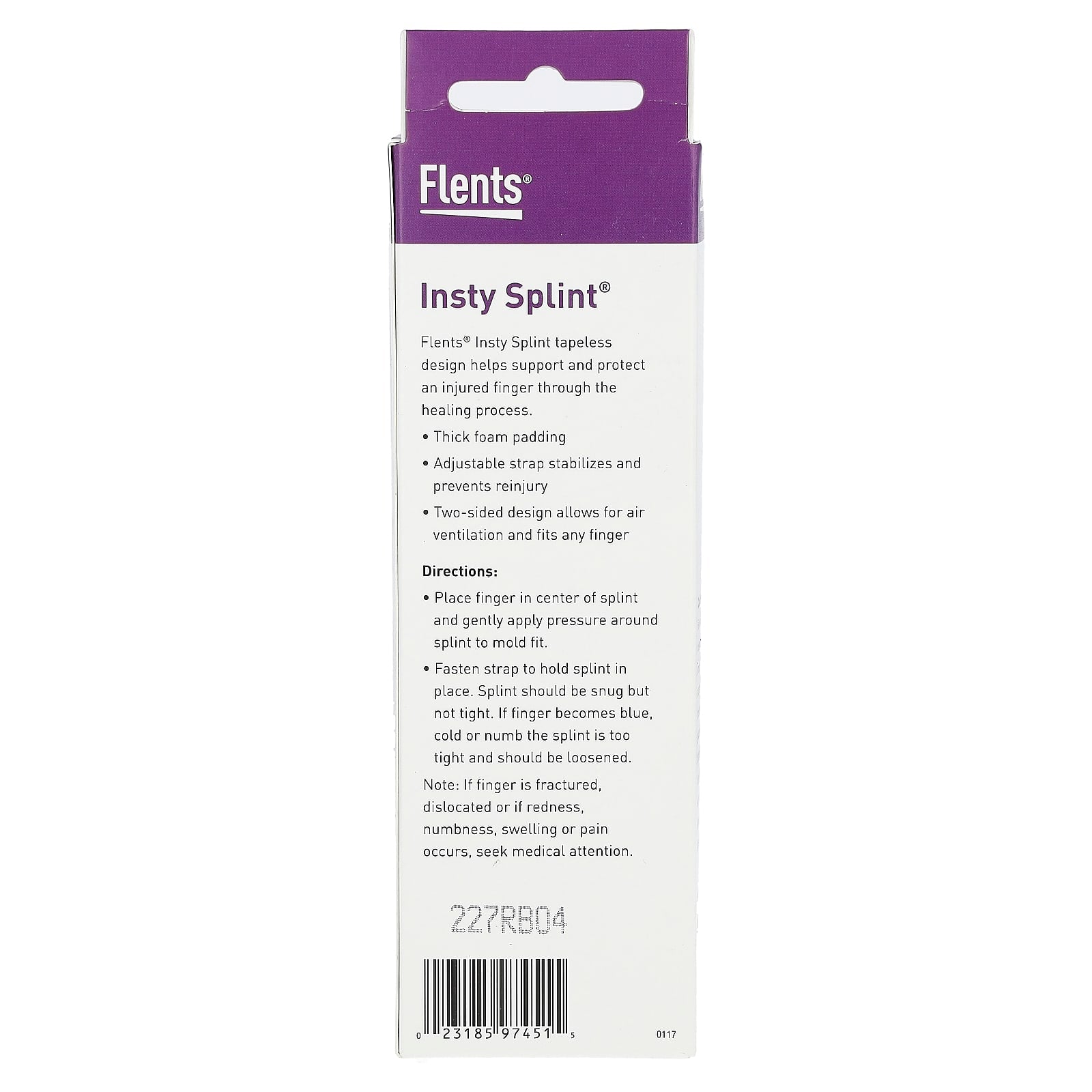Flents Insty Splint Finger Protector, 2 Pack, Adjustable & Comfortable - Image 2